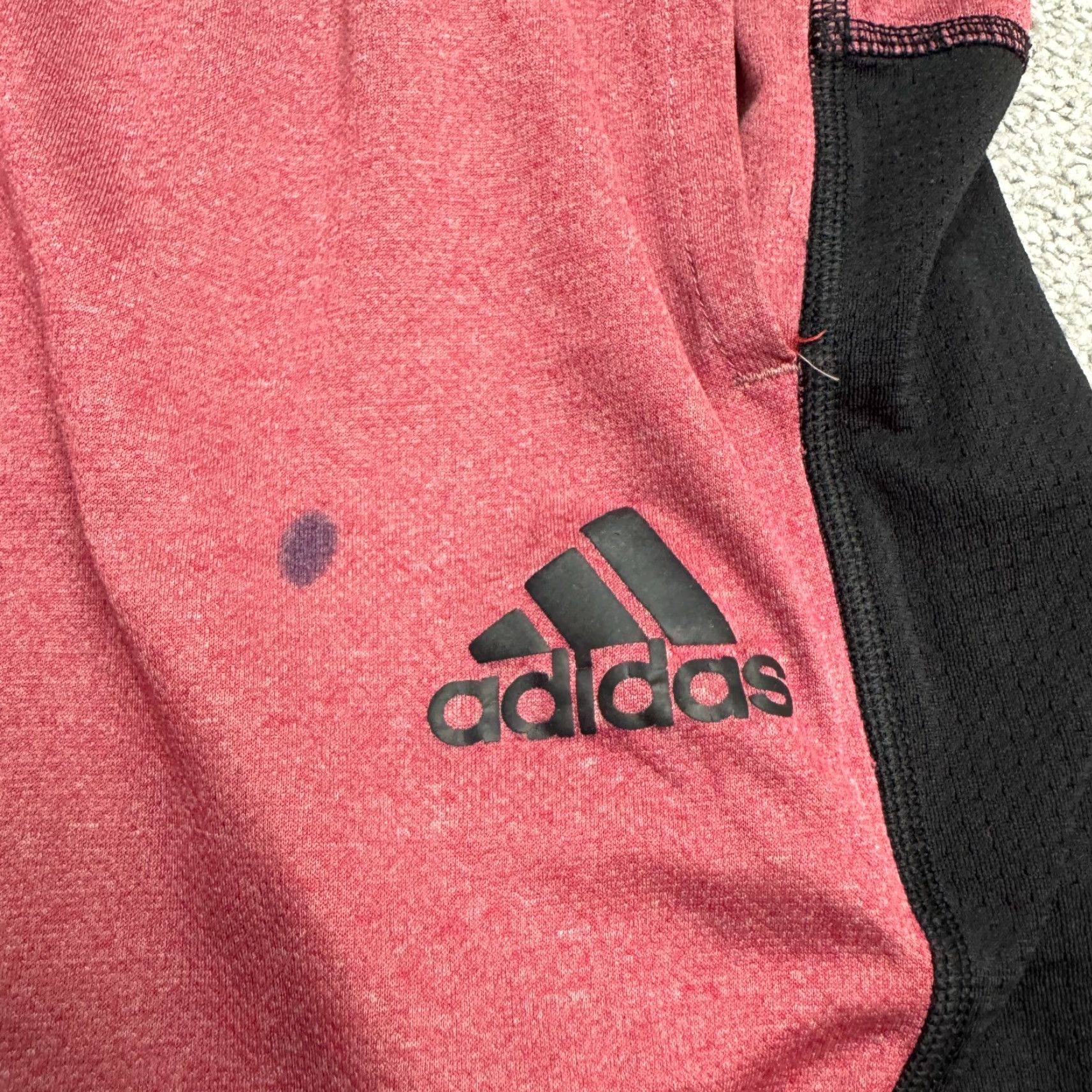 Adidas Adidas Climacool Basketball Training Shorts Men Large Heathered Red Black Active Size US 33 - 5 Thumbnail