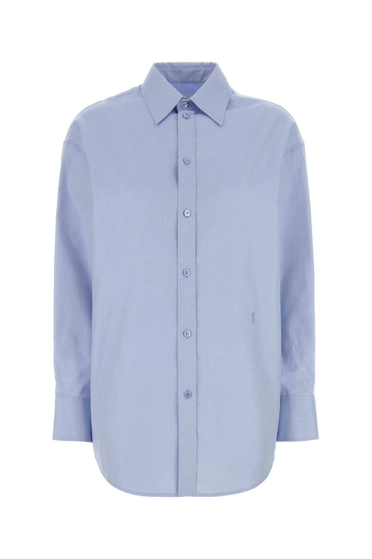 Saint Laurent Paris Powder Blue Oxford Shirt Size L / US 10 / IT 46 - 1 Thumbnail