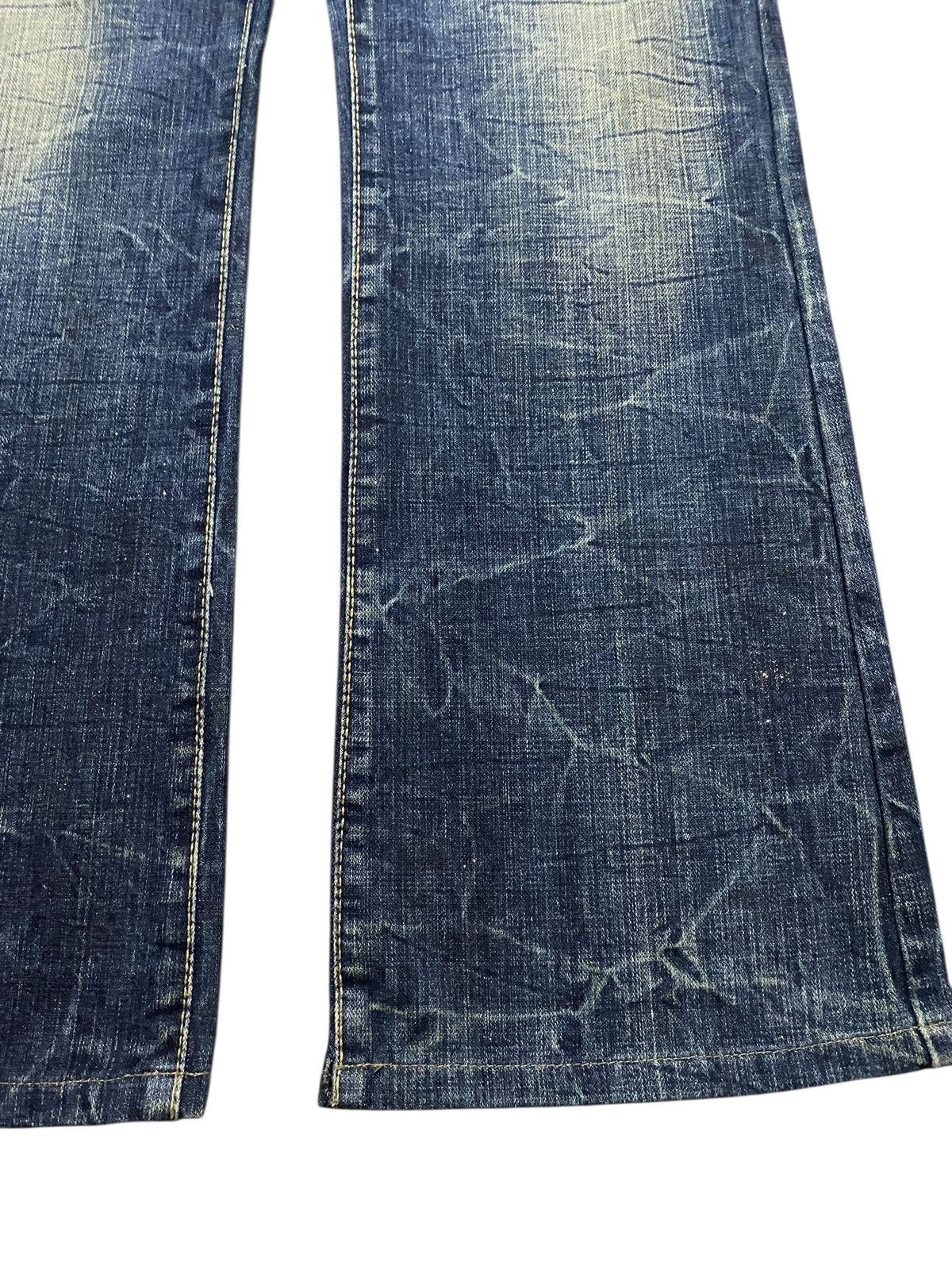 Blue Blue Japan Japanese Brand CCless Distressed Thunder Flare Jeans Size US 32 / EU 48 - 10 Thumbnail