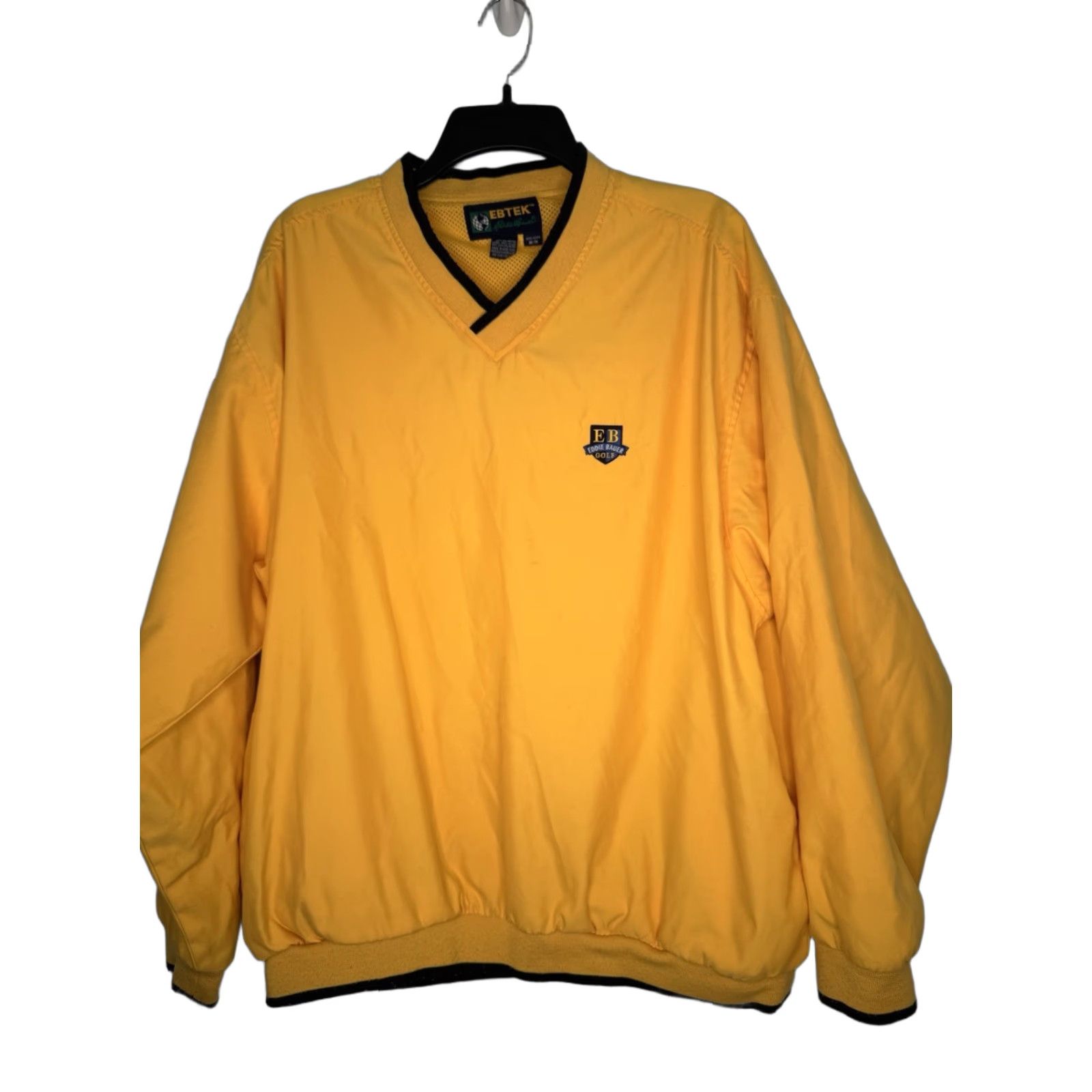 Eddie Bauer VINTAGE Eddie Bauer Ebtek Windbreaker Jacket Men M Yellow 90s Outdoor Golf Water Resistant Zip Size US M / EU 48-50 / 2 - 1 Thumbnail