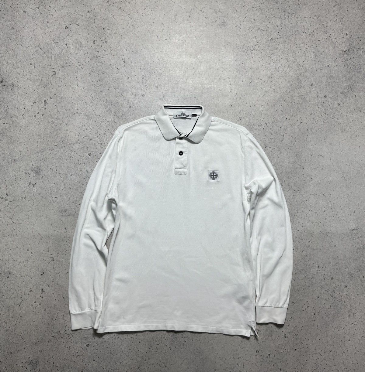 Stone Island Stone Island Patch Program Luxury Polo Long Sleeve White Size US M / EU 48-50 / 2 - 1 Thumbnail
