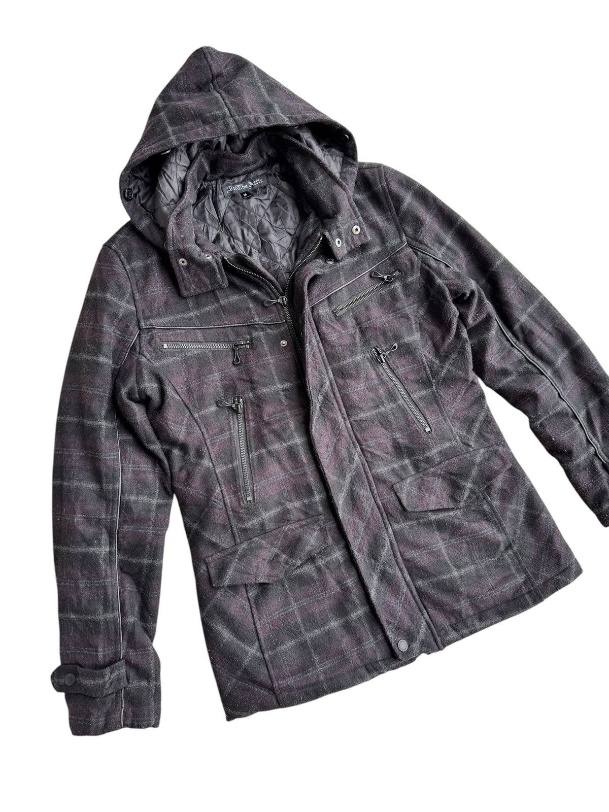 In The Attic 🔥 Japanese Brand In The Attic Black Plaid Jacket Size US S / EU 44-46 / 1 - 9 Thumbnail