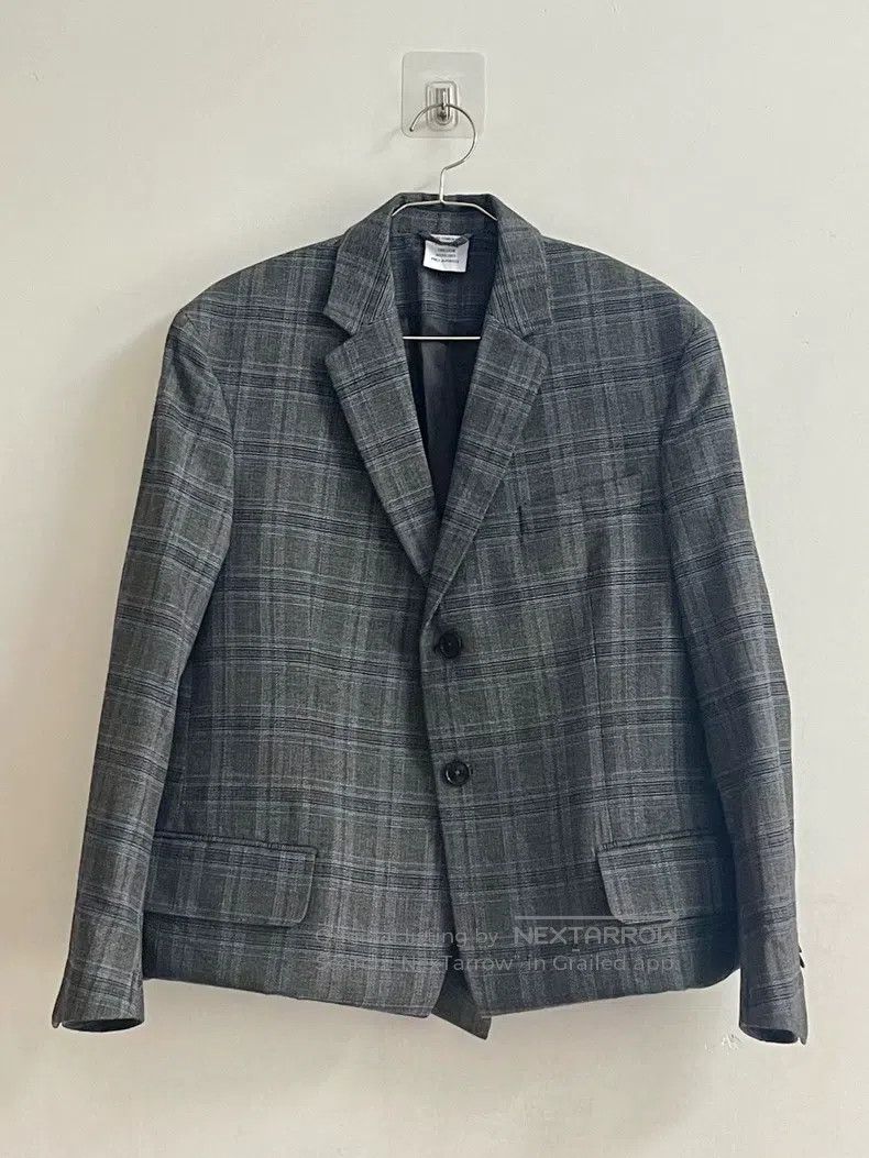Vetements Vetements Gray-blue checkered padded shoulder suit Size US XS / EU 42 / 0 - 1 Thumbnail