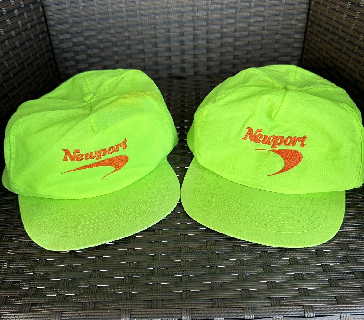 Camel × Vintage Vintage 80s Newport Neon Green Hat Lot Of 2 NEW Please Read Size ONE SIZE - 1 Thumbnail