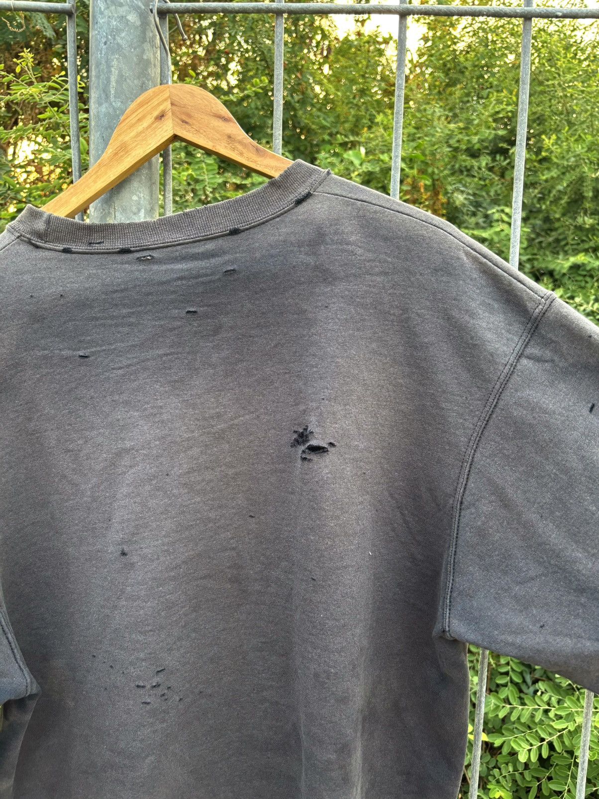 Vintage Thrashed Distressed Sweatshirt Faded Blacl ERD Grunge Size US L / EU 52-54 / 3 - 20 Thumbnail