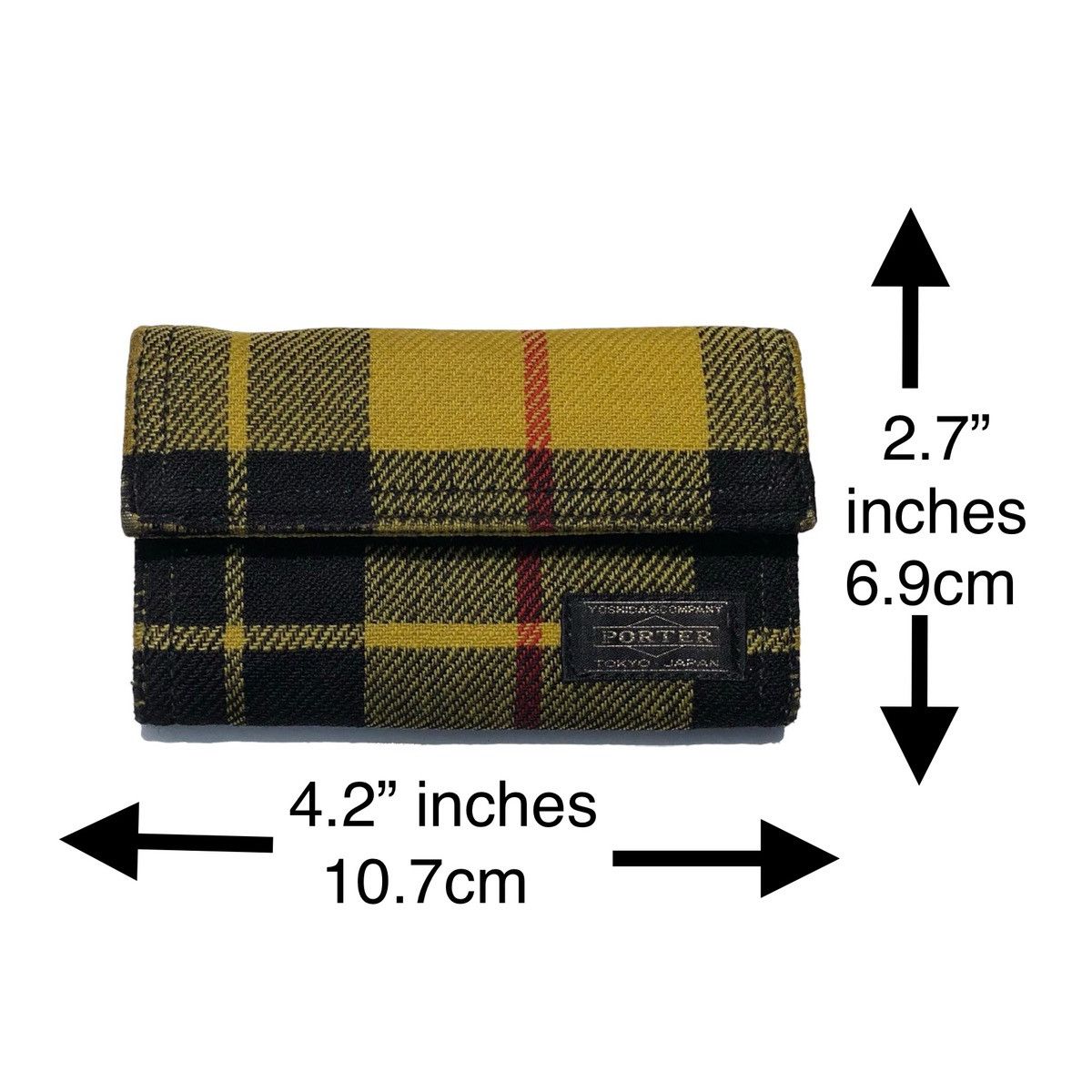 Porter Head Porter Yellow Striped Key Chain Case Size ONE SIZE - 2 Thumbnail
