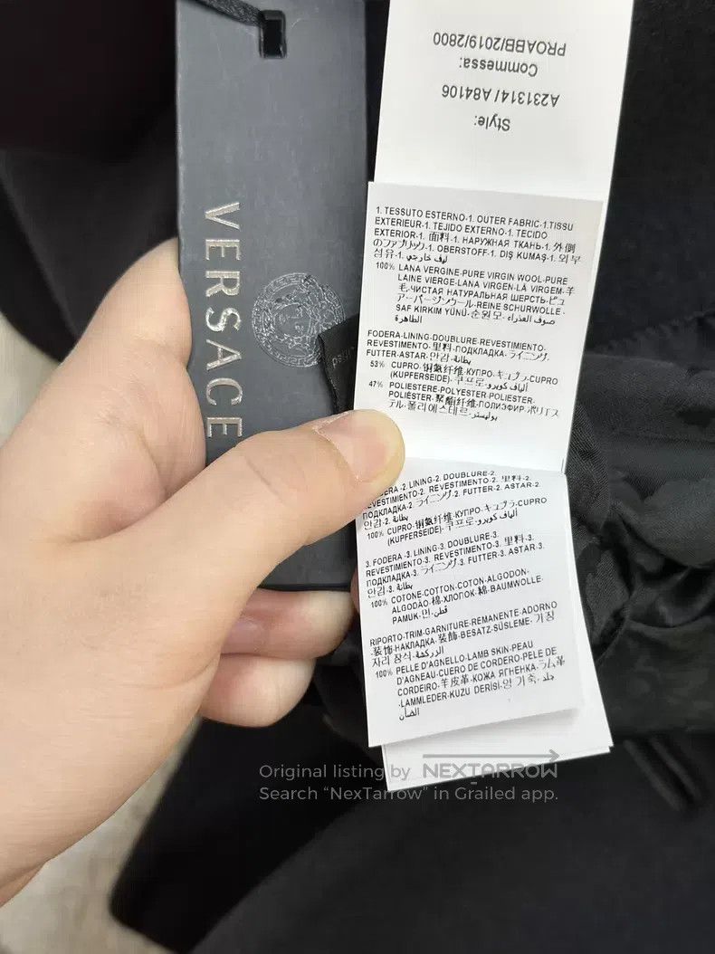 Versace Versace Black double-breasted wool coat Size XL / US 12-14 / IT 48-50 - 7 Thumbnail