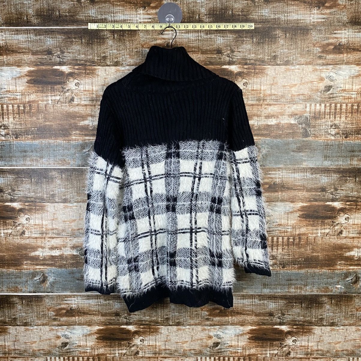 Japanese Brand DL Ingni Black Mohair shaggy fur Knitwear #C1088 Size M / US 6-8 / IT 42-44 - 12 Thumbnail