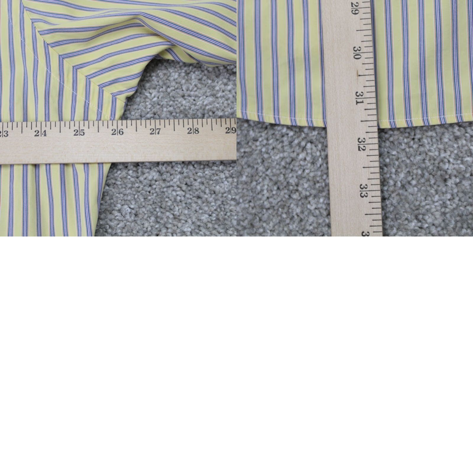 Polo Ralph Lauren Polo Ralph Lauren Dress Shirt Adult 17 32/33 Yellow/Blue Regent Classic Fit L/S Men Shirt Size 17 Blue Striped Casual Formal Workwear 90s Mens Size 46R - 8 Thumbnail