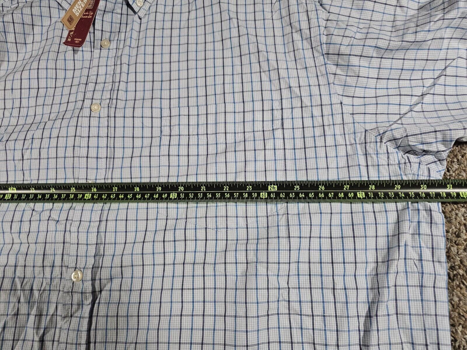 Faded Glory Faded Glory 3x(54/56) blue checkered button-up shirt NWT Size US XXL / EU 58 / 5 - 6 Thumbnail