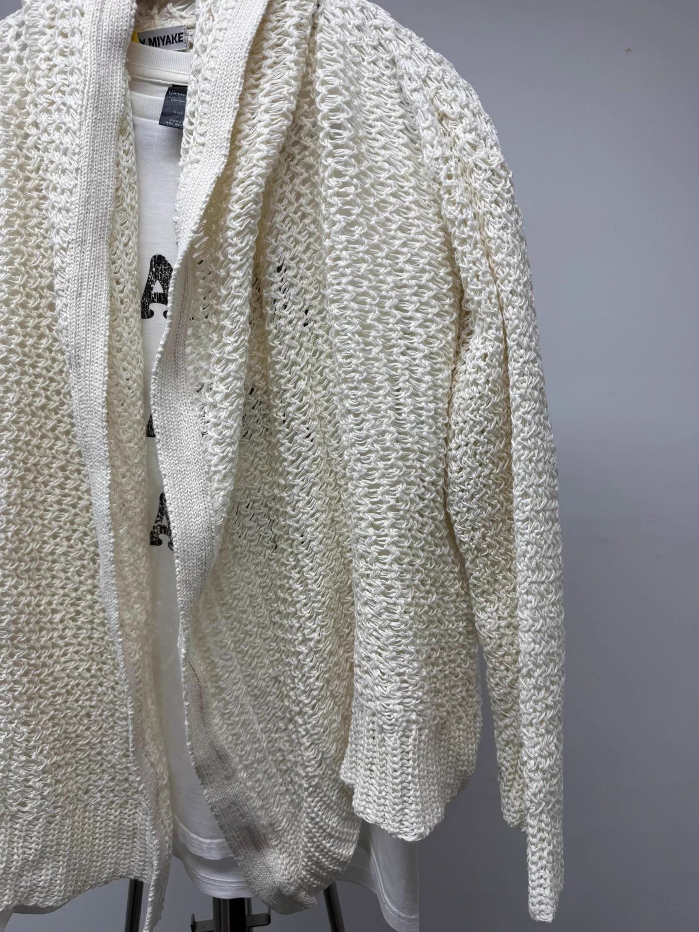 Issey Miyake ISSEY MIYAKE Cotton Rope Mesh Cardigan M - Grunge Size US M / EU 48-50 / 2 - 2 Thumbnail