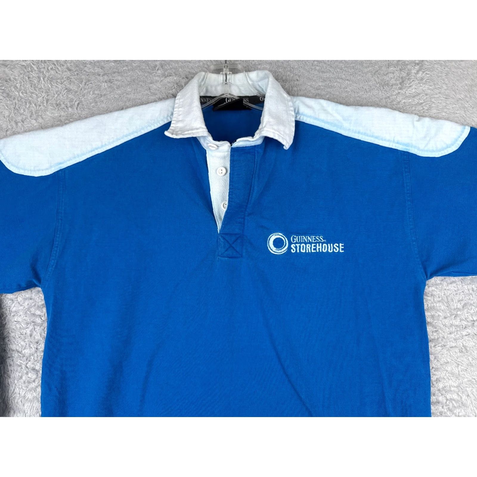 Vintage Guinness Polo Shirt Men's Blue Polo Shirt Adult Large Jersey Cotton Long Sleeve Denim? Size US L / EU 52-54 / 3 - 4 Thumbnail