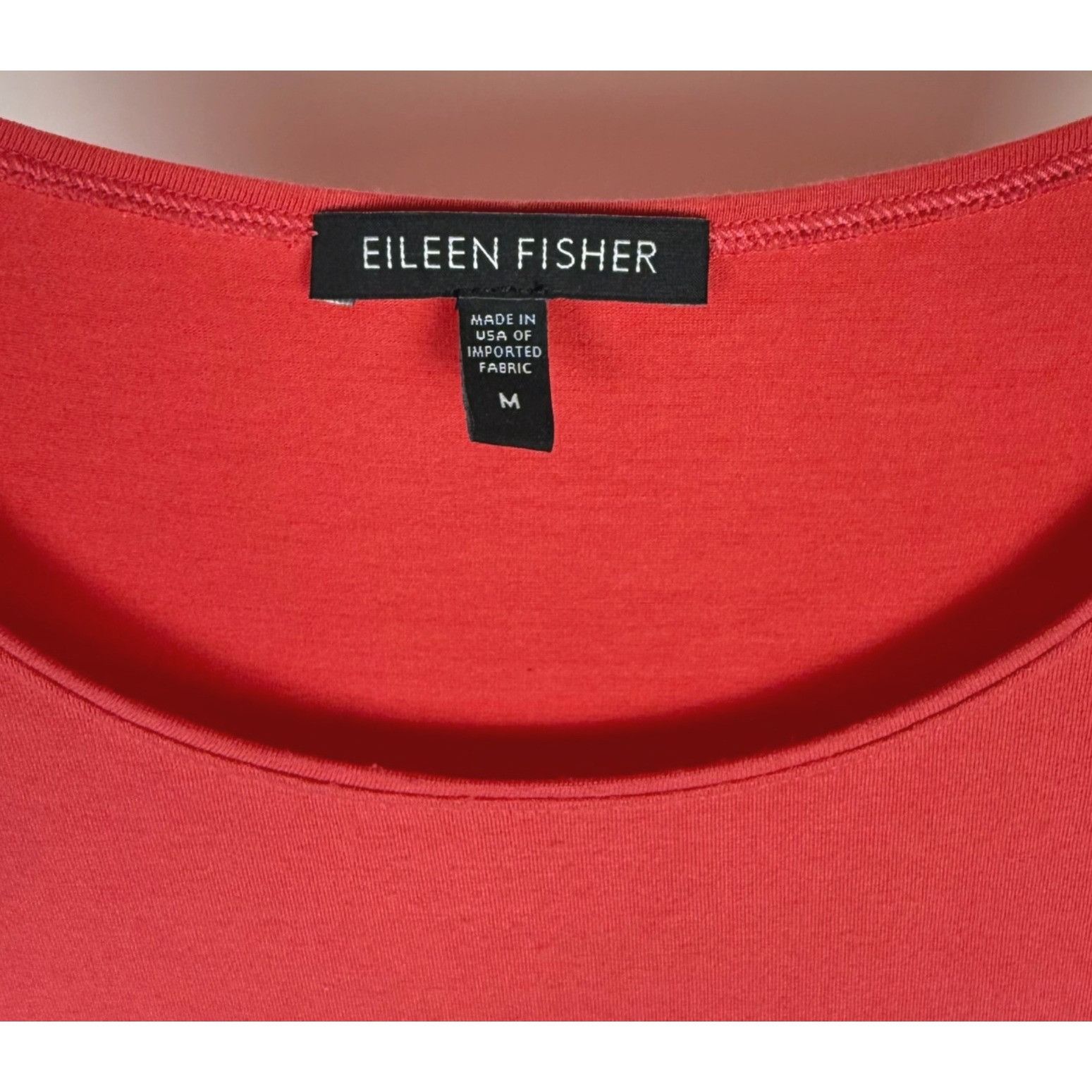 Eileen Fisher Eileen Fisher Sleeveless Stretch Rayon Tank Scoop-Neck Coral Size M / US 6-8 / IT 42-44 - 2 Thumbnail