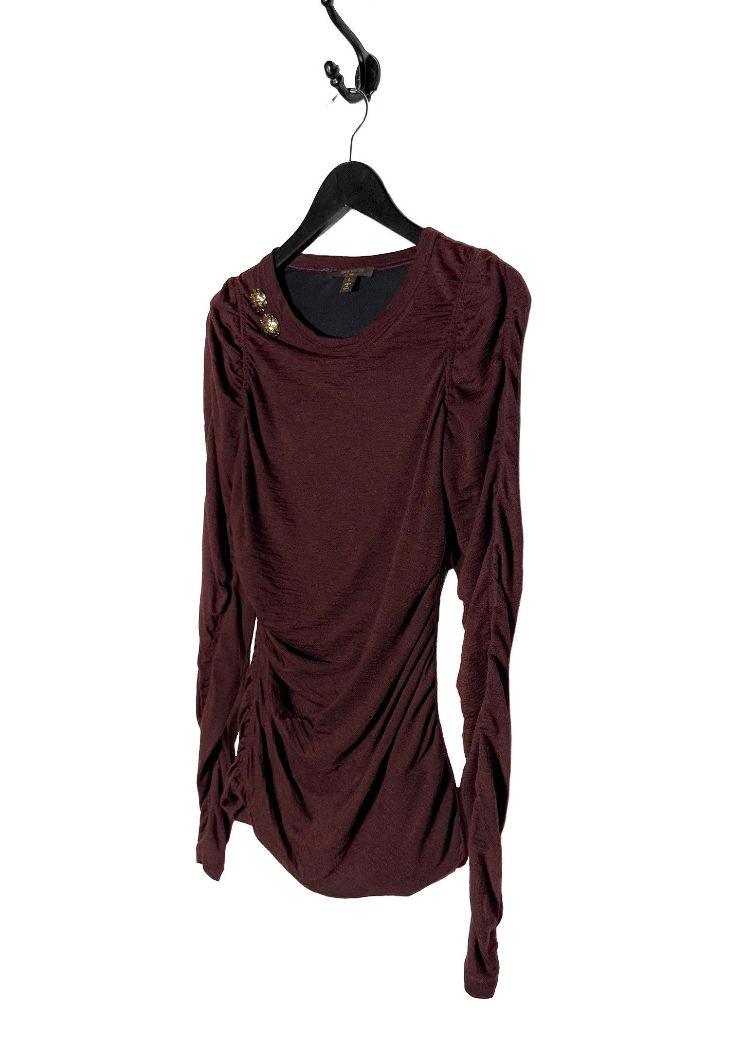 Louis Vuitton Louis Vuitton 2010 Burgundy Star Button Accents Top Size L / US 10 / IT 46 - 2 Thumbnail