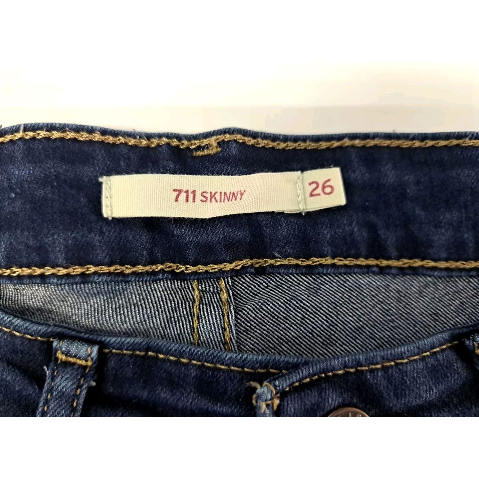 Levi's Levi's 711 Skinny Jeans - Denim Slim Jeans - Medium Wash - 26 x 28 - 5-Pocket - Button_Zip Closure - Levi's Logo - Women's Fashion Size 26" / US 2 / IT 38 - 2 Thumbnail