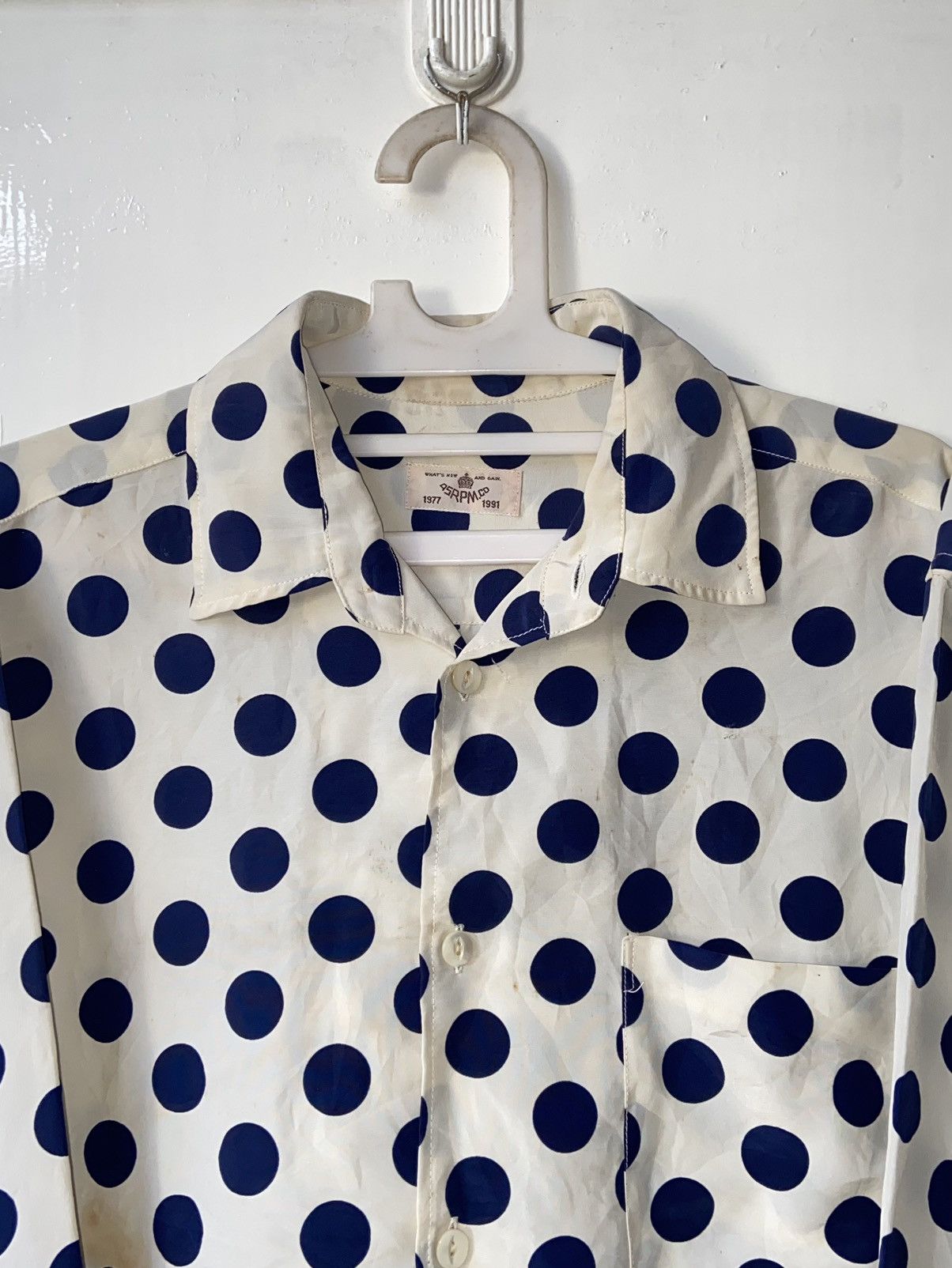 45rpm 45RPM White Shirt Polkadot Patterned Size US L / EU 52-54 / 3 - 13 Thumbnail