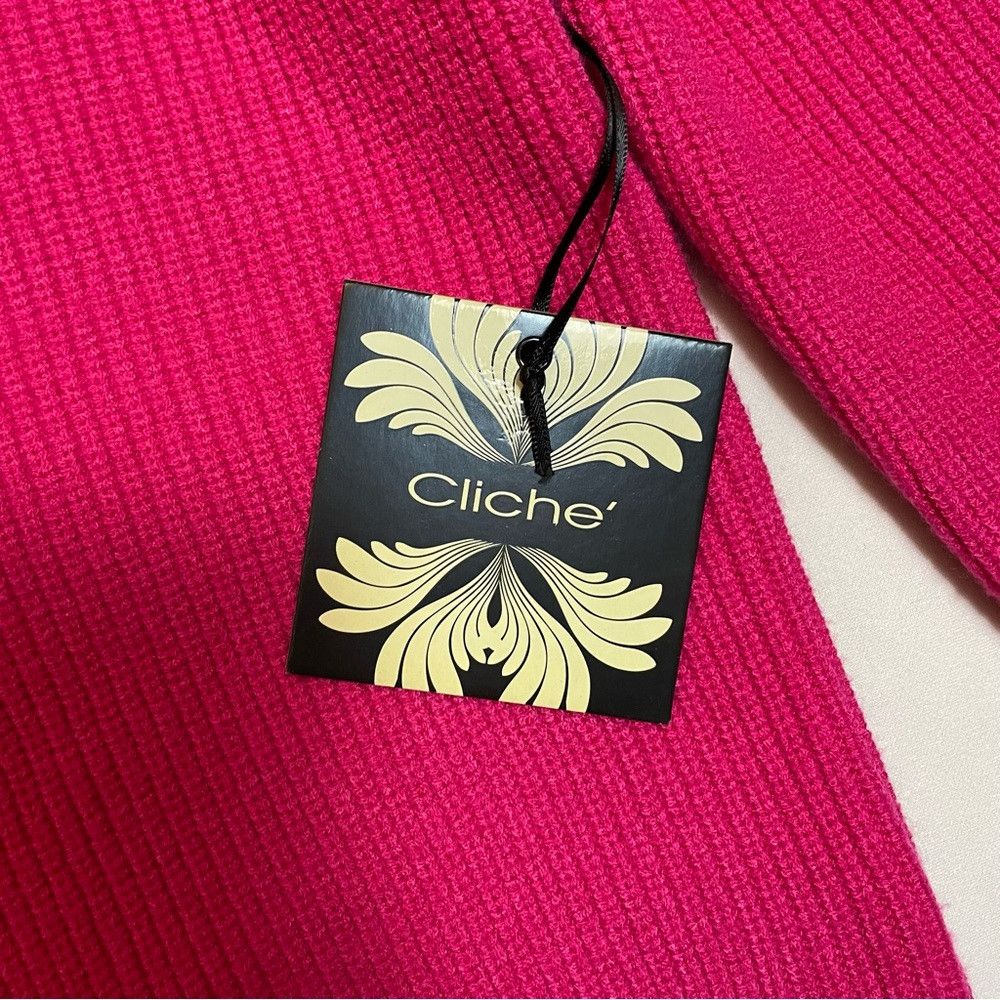 Other NWT New Cliche Puff Sleeve Hot Pink Sweater Size M Size M / US 6-8 / IT 42-44 - 7 Thumbnail