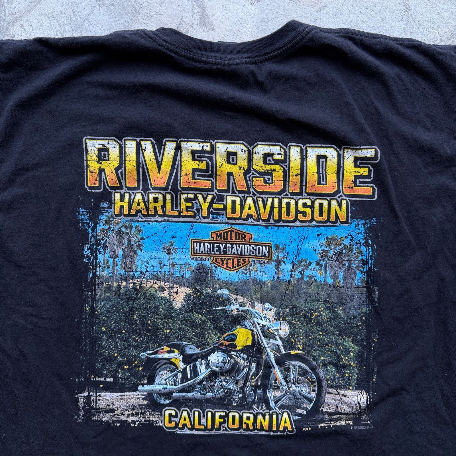 Harley Davidson Harley Davidson Riverside California Skull Motorcycle Tee Size US XXL / EU 58 / 5 - 4 Thumbnail