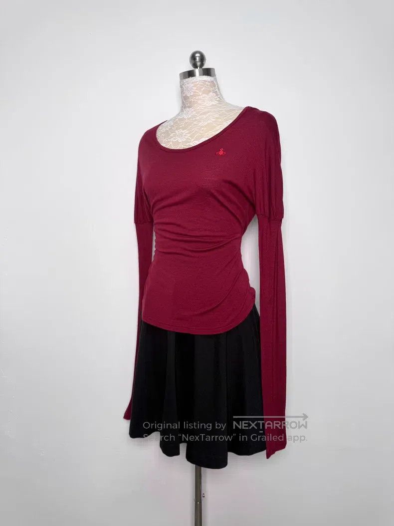 Vivienne Westwood Vivienne Westwood Crimson Red Puff Sleeve Long Sleeve Top Size M / US 6-8 / IT 42-44 - 5 Thumbnail