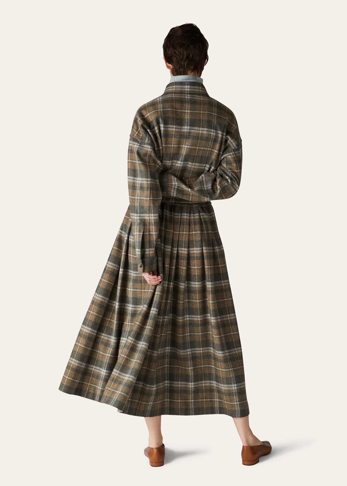 Loro Piana o1srvl11e1224 Dreki Virgin Wool Skirt in Multicolor Size 28" / US 6 / IT 42 - 6 Thumbnail