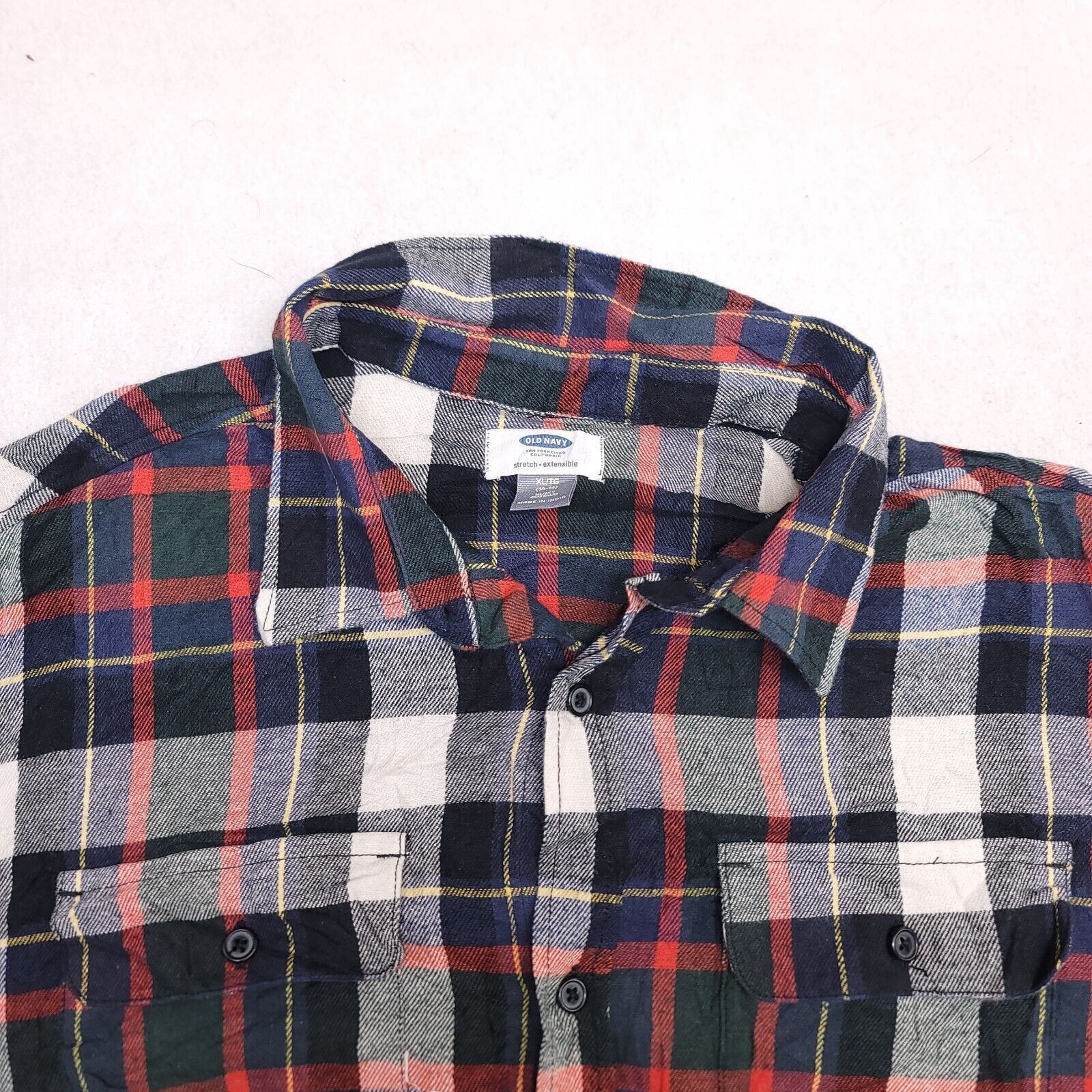 Old Navy Old Navy Tartan Flannel Shirt Mens Size Extra Large XL Black Size US XL / EU 56 / 4 - 1 Thumbnail