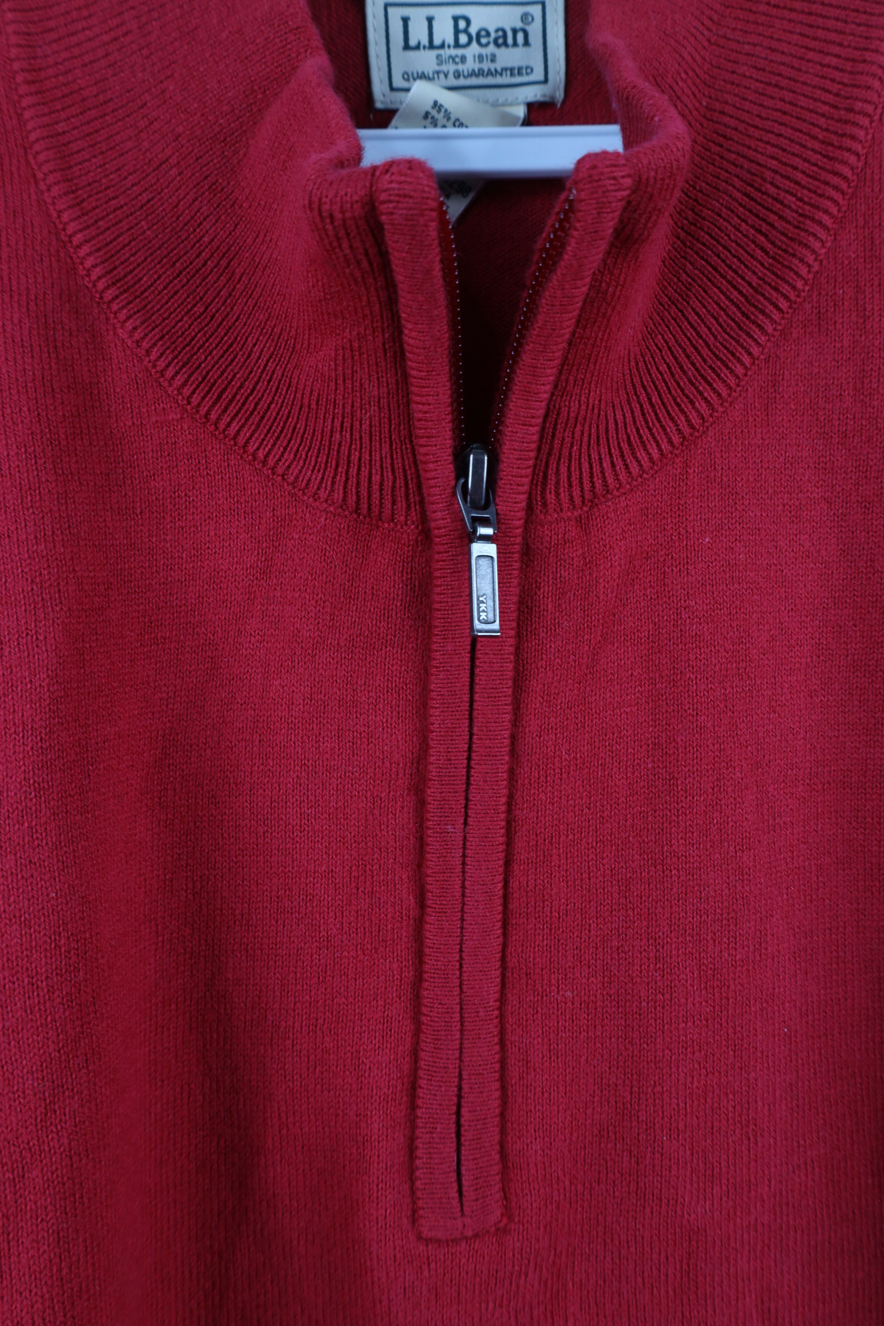 L.L. Bean × Vintage Vintage LL Bean Cashmere Blend Half Zip Pullover Sweater Red Size US XXL / EU 58 / 5 - 4 Thumbnail