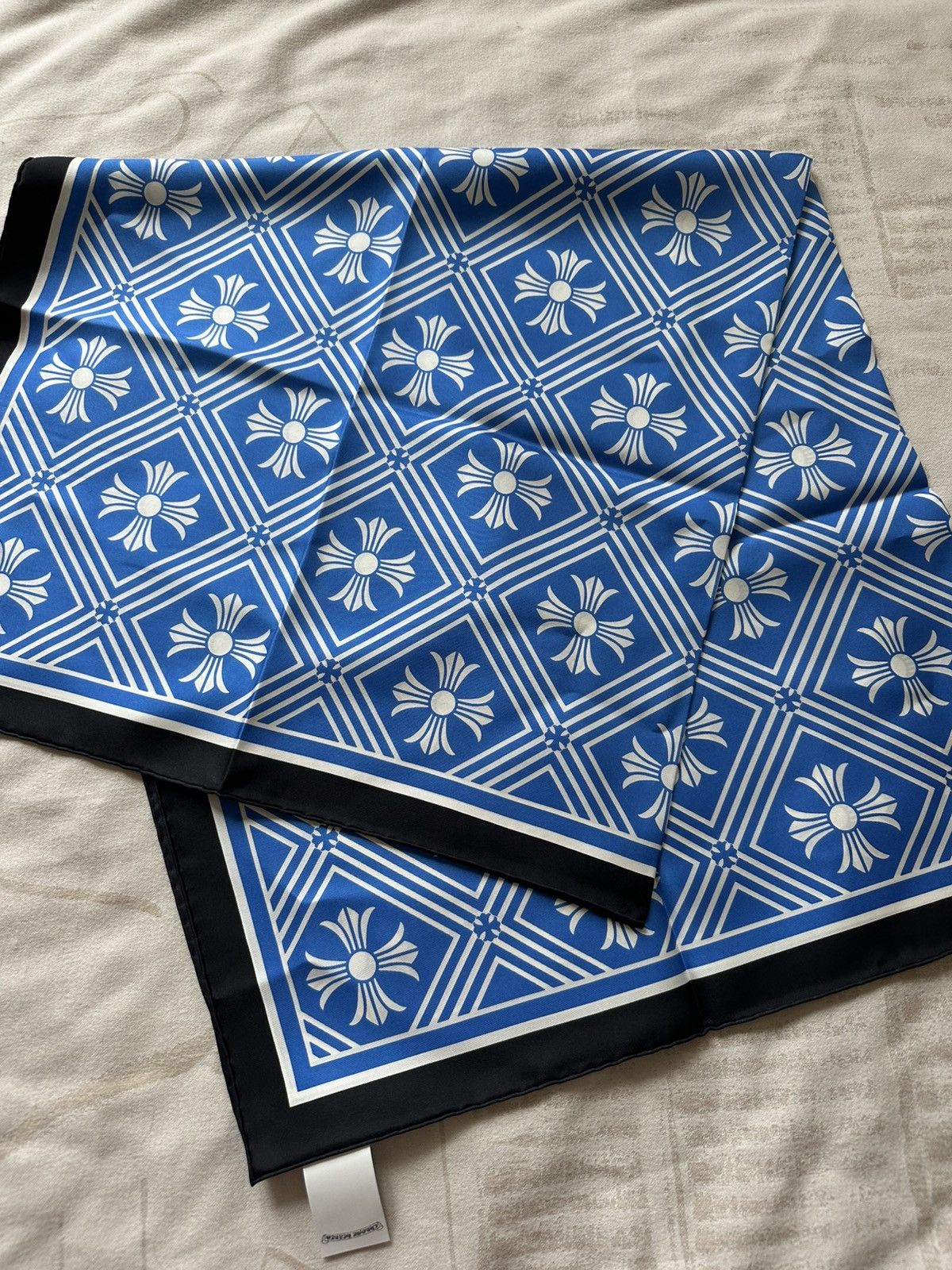 Chrome Hearts Chrome hearts “ Math plus” silk scarf Blue color Size ONE SIZE - 3 Thumbnail