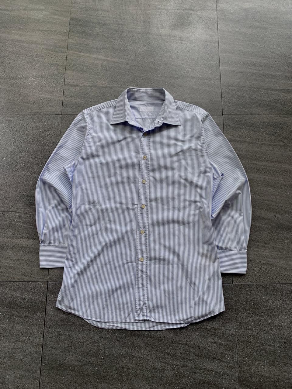 Prada FREE TAX! Striped Slim Ls Shirt Size US L / EU 52-54 / 3 - 1 Thumbnail