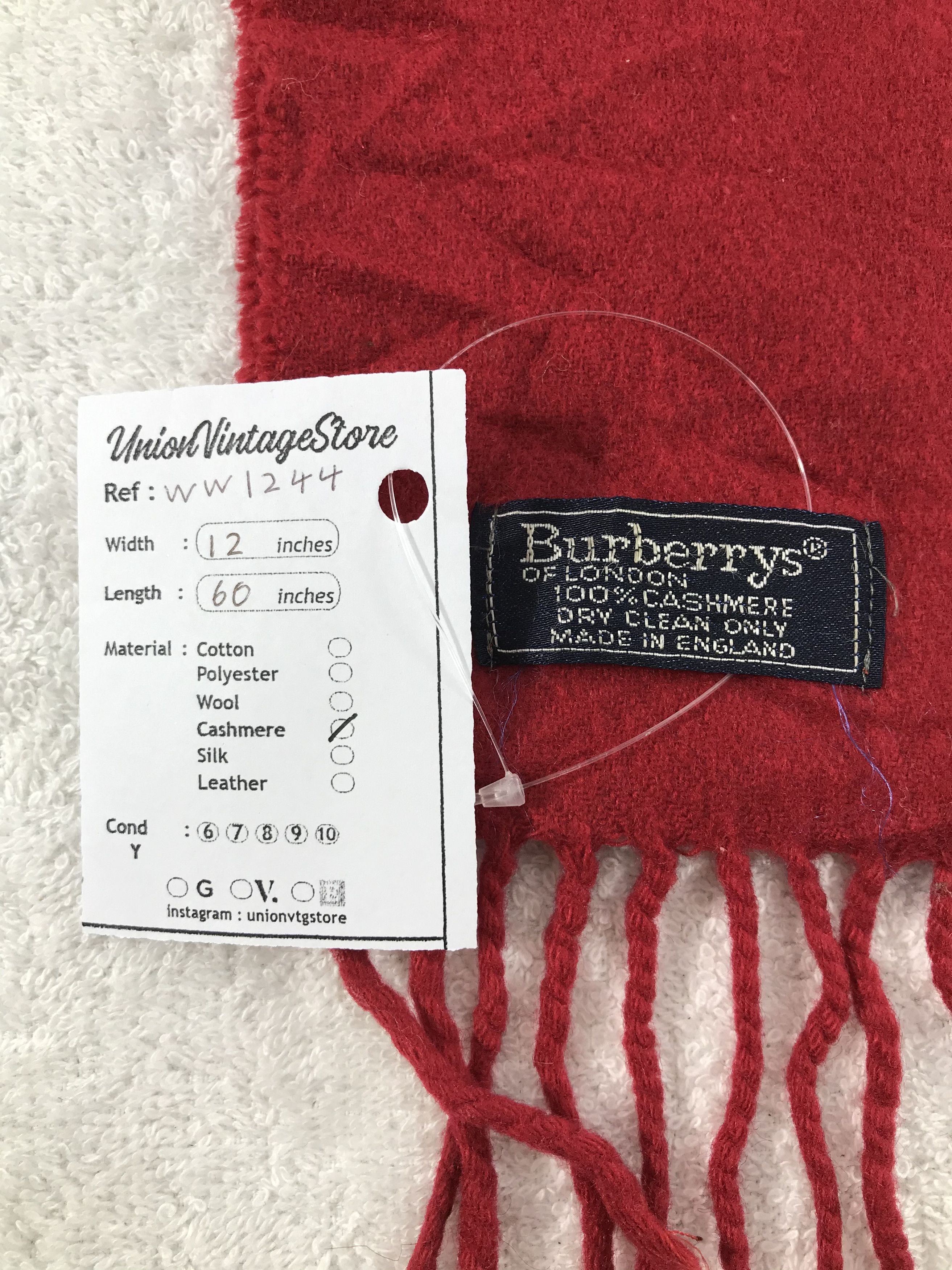 Burberry × Vintage Burberry Scarf / Muffler / Neckwear - WW1244 Size ONE SIZE - 5 Thumbnail