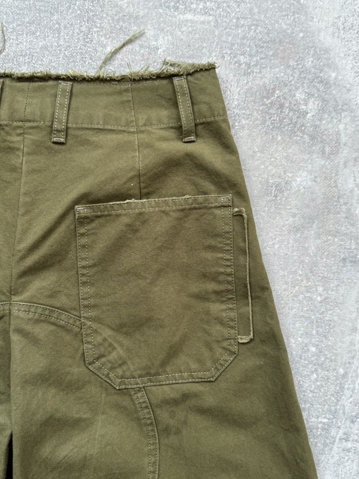Designer DARKPARK Rosalind Military Green Cargo Pants Size 26" / US 2 / IT 38 - 11 Thumbnail