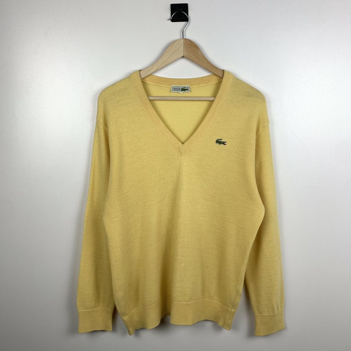 Lacoste Vintage Chemise Lacoste Wool Sweater V-Neck Size 5 Size US L / EU 52-54 / 3 - 1 Thumbnail