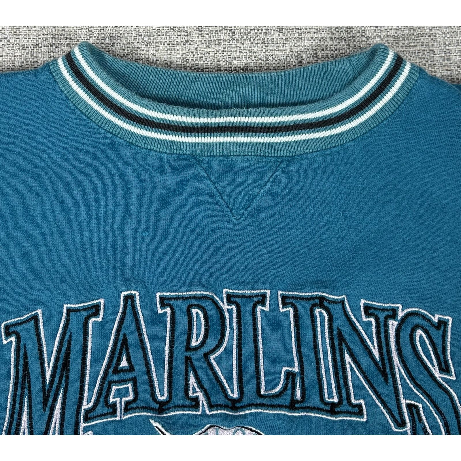 Logo Athletic Florida Marlins Sweatshirt Sz XL Blue MLB Logo Athletic 90s Size US XL / EU 56 / 4 - 9 Thumbnail