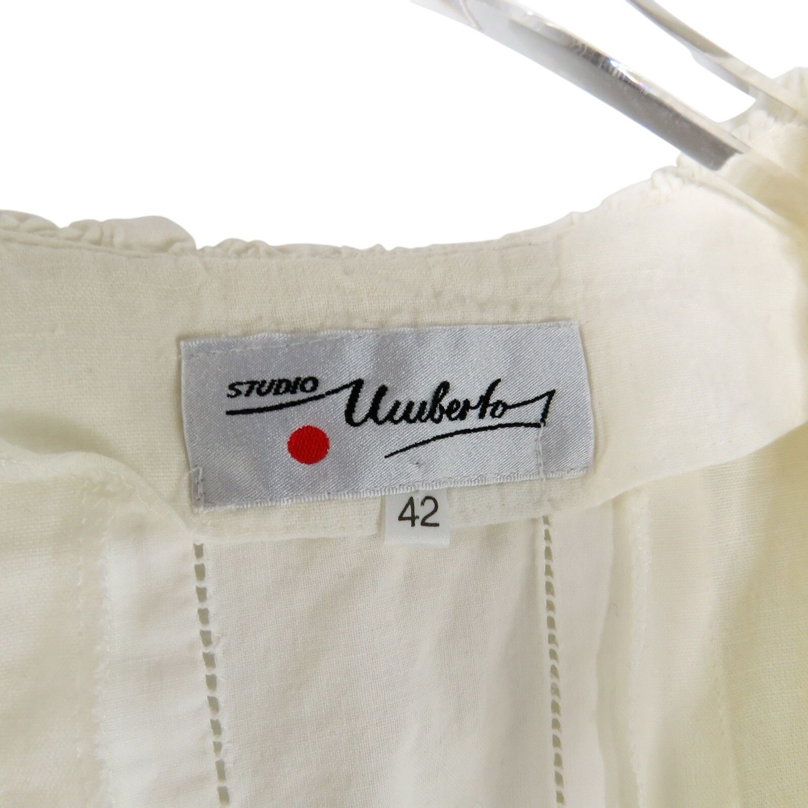 Vintage Umberto Ginocchoetti Victorian White Puff Sleeve Blouse L Size L / US 10 / IT 46 - 12 Thumbnail