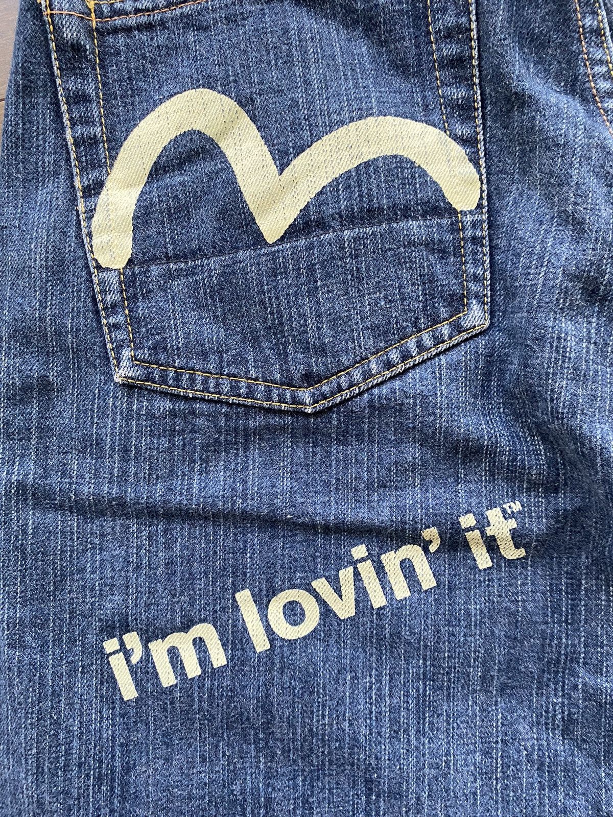 evisuマクドナルド Evisu Vintage Evisu x McDonalds I'm Lovin' It Japanese Denim