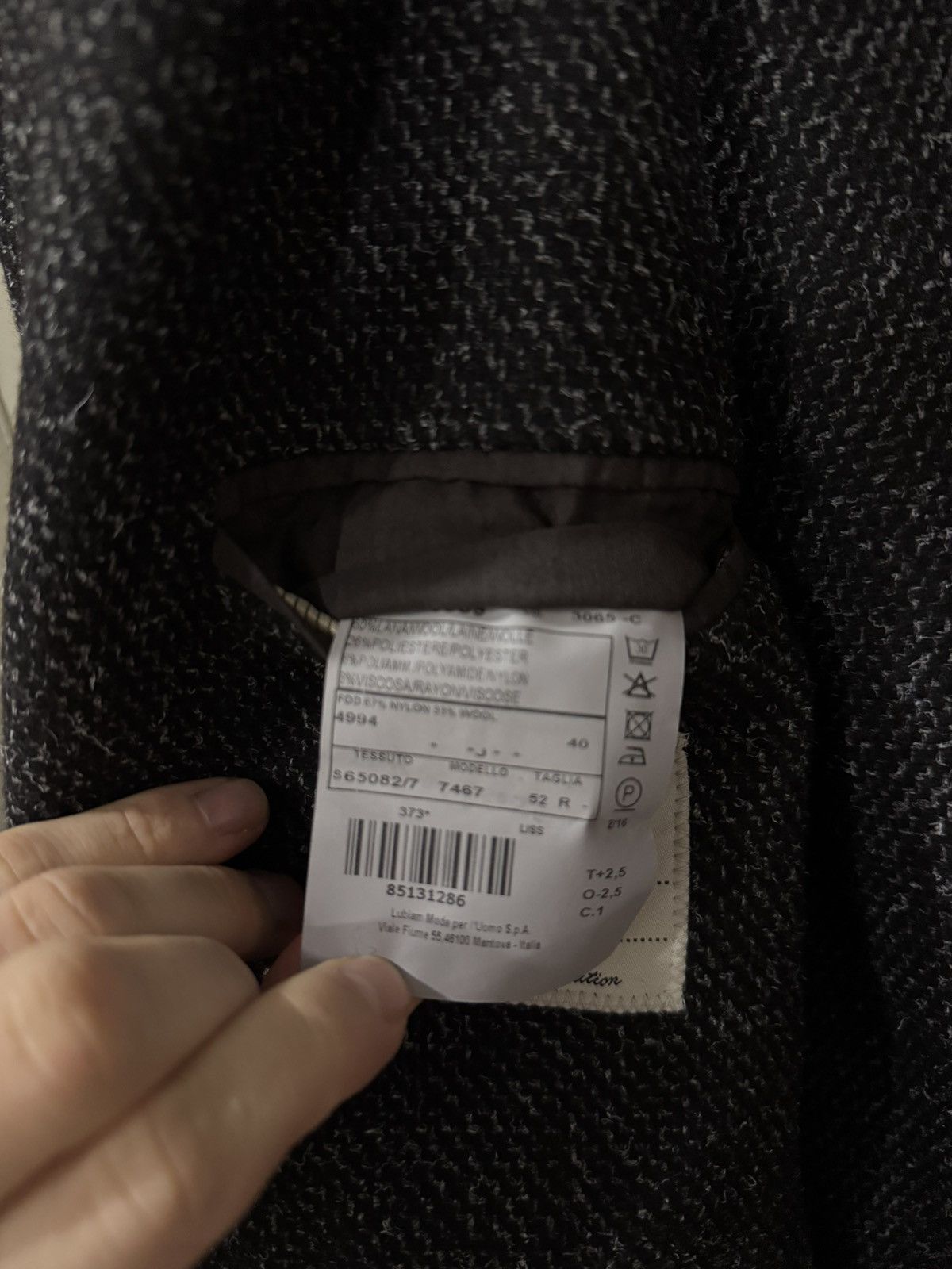 L.B.M. 1911 LBM 1911 Mens 3 button overcoat salt & peppe4 Size 52R - 9 Thumbnail