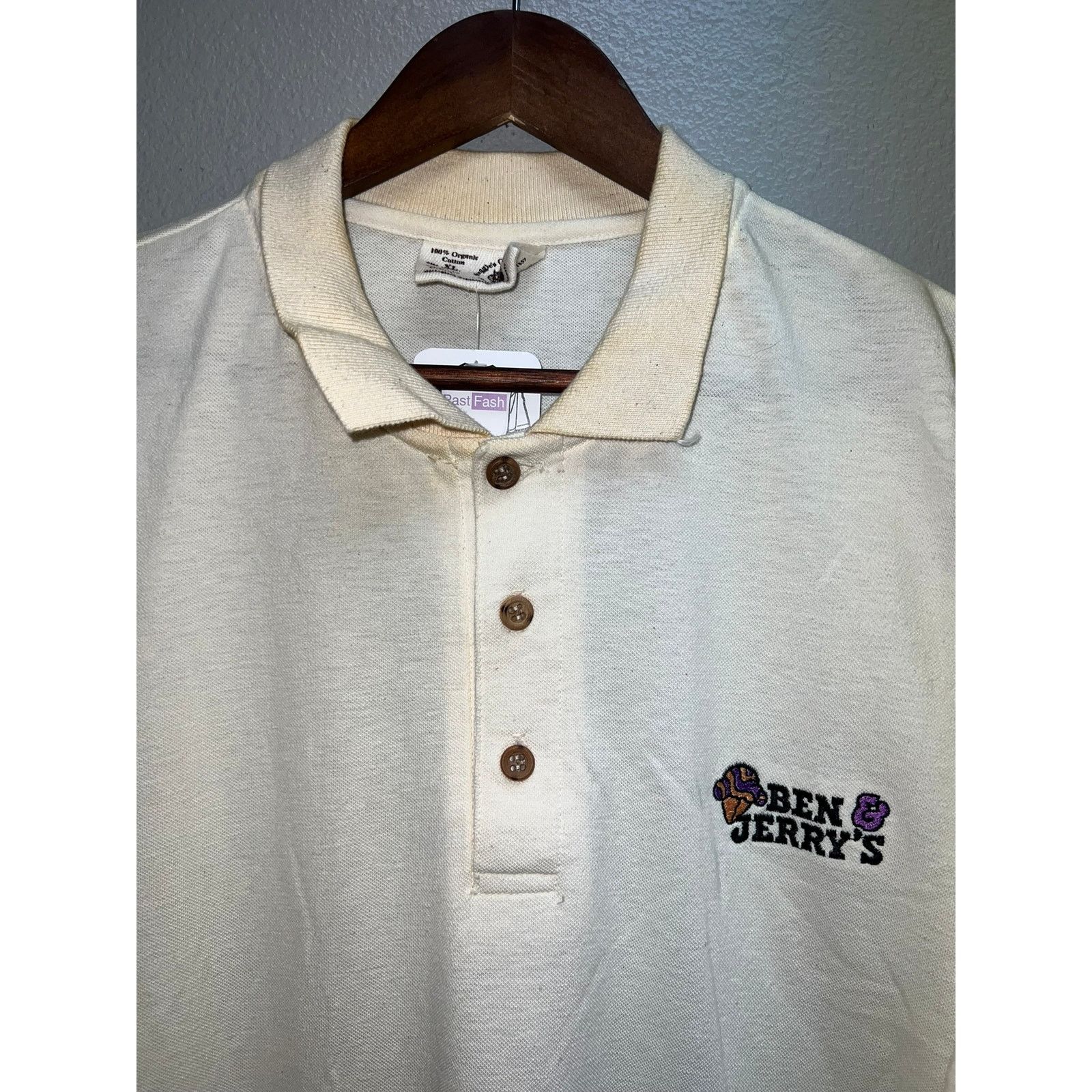Vintage Vintage Ben and Jerrys Polo Shirt Ice Cream Promo VTG 90s XL Size US XL / EU 56 / 4 - 2 Thumbnail