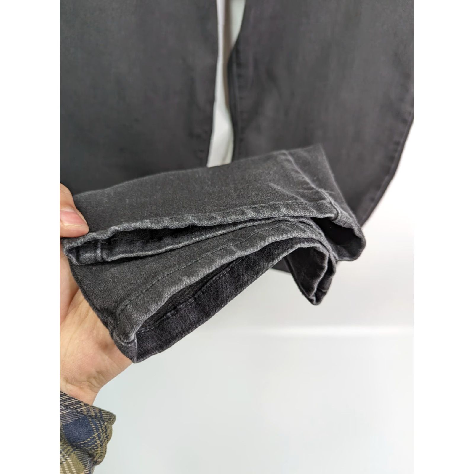 Vintage Bandolino Jeans Women's 16 Black Rinse High Rise 5-Pocket Denim Tapered Modern Fit Womens Size 38" / US 16 / IT 52 - 4 Thumbnail