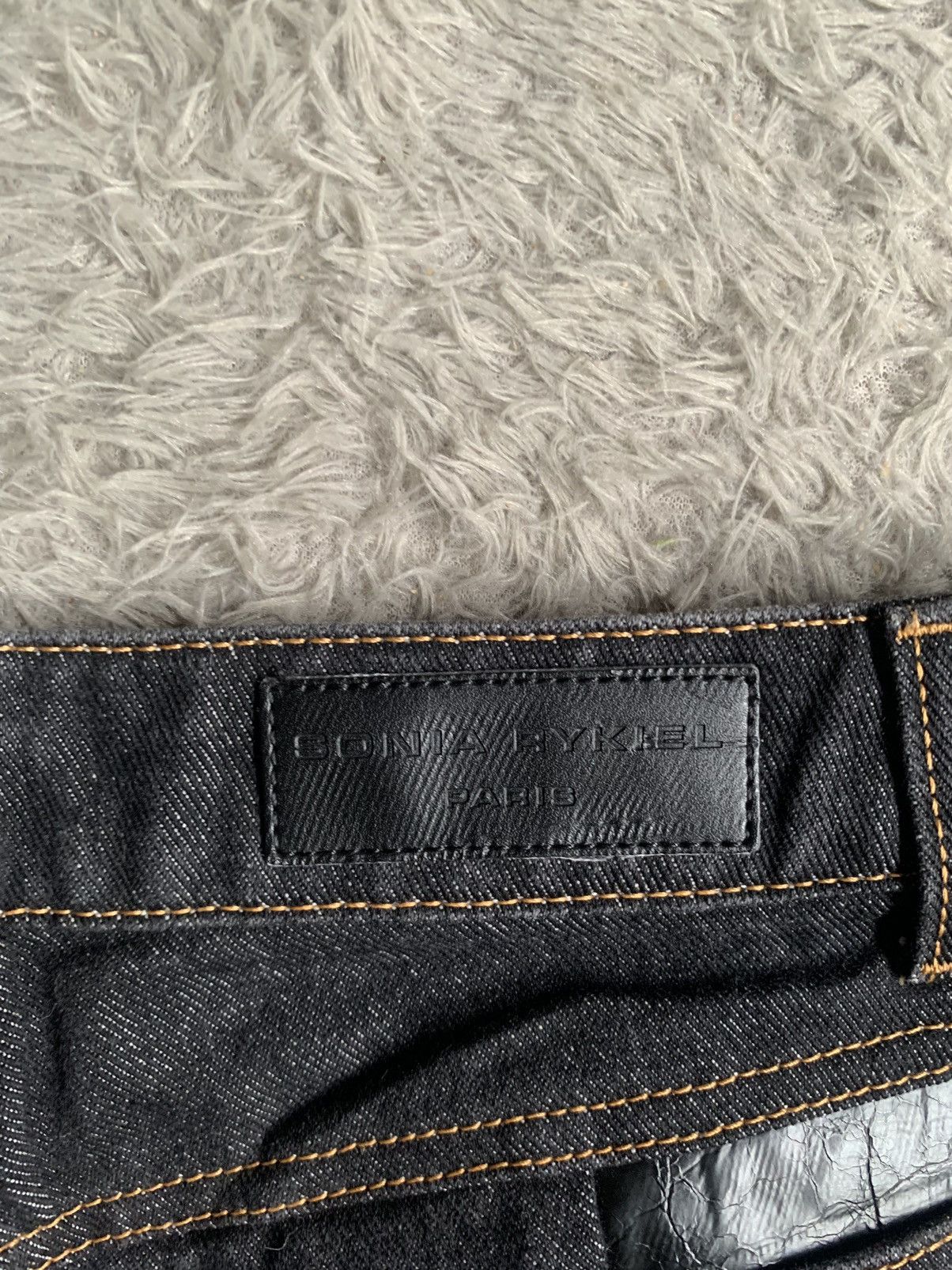 Designer × Japanese Brand × Sonia Rykiel Sonia Rykiel Hybrid Leather Distreesed Flare Denim Pant Size 27" / US 4 / IT 40 - 10 Thumbnail