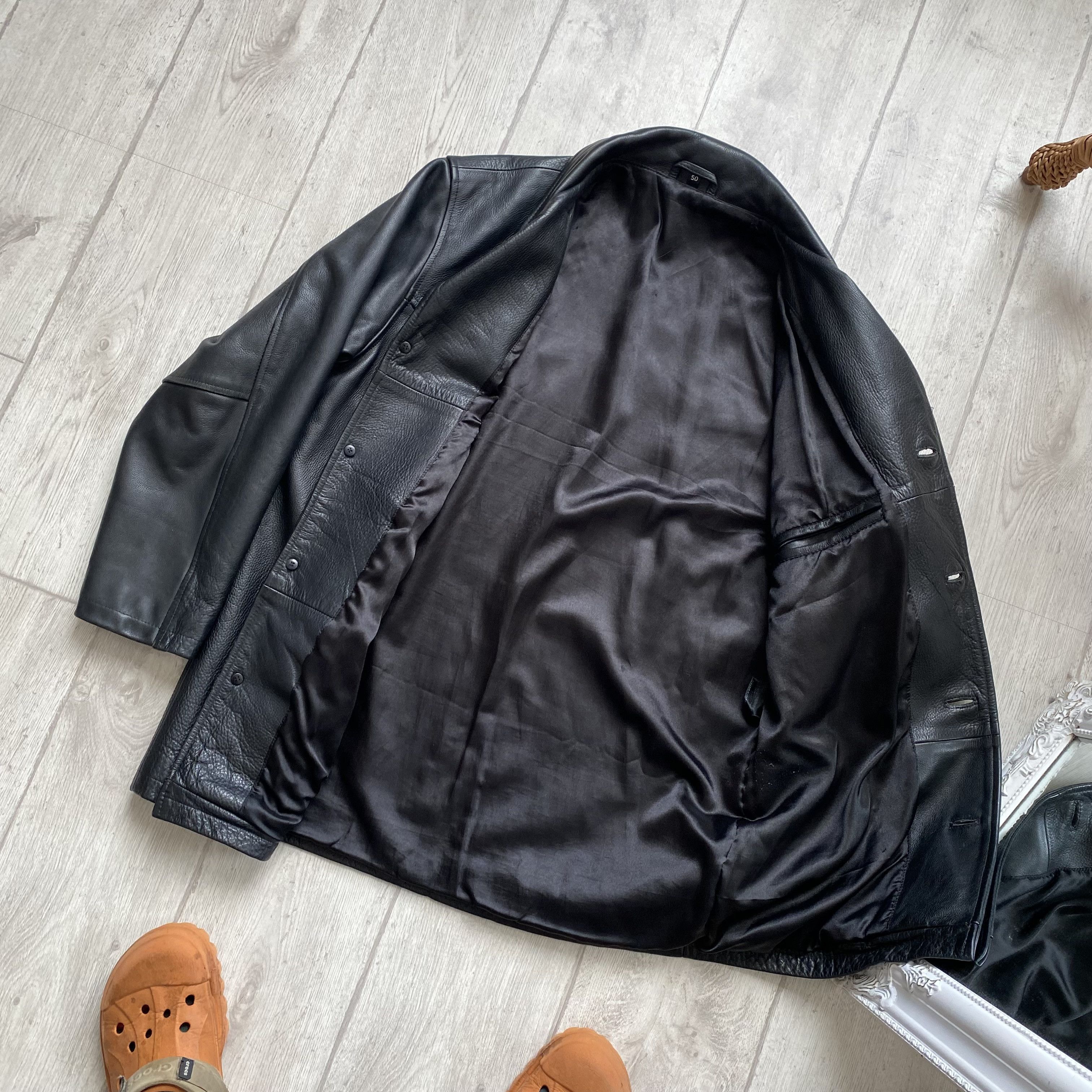 Marlboro Classics 🔥 90s Vintage heavy Real Leather Jacket USA Marlboro Style Size US M / EU 48-50 / 2 - 7 Thumbnail