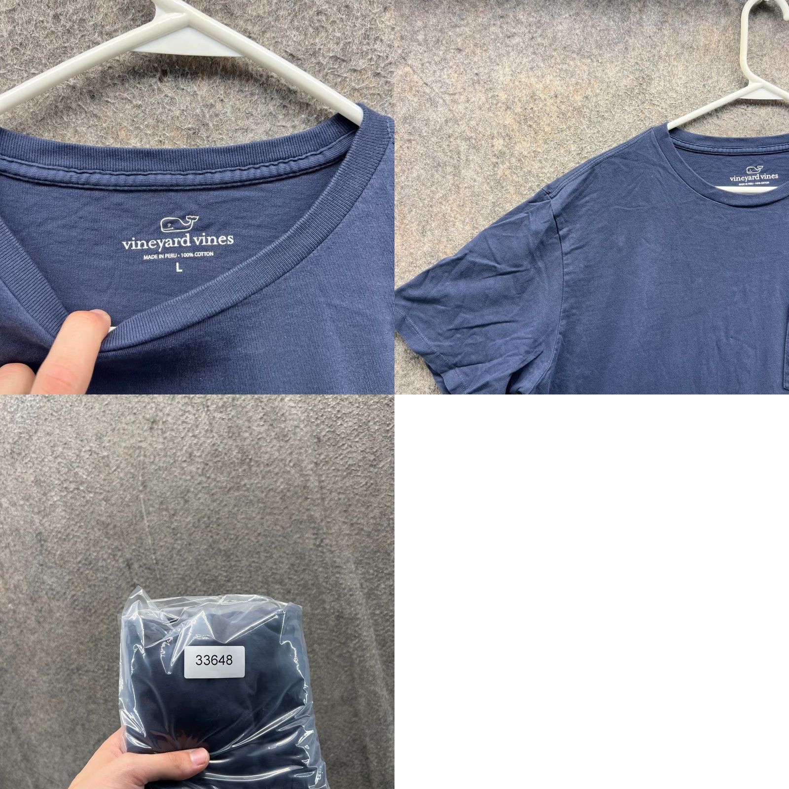 Vineyard Vines Vineyard Vines Shirt Mens Large Blue Crewneck Cotton Pocket Tee Whale Logo Shirt Size US L / EU 52-54 / 3 - 8 Thumbnail