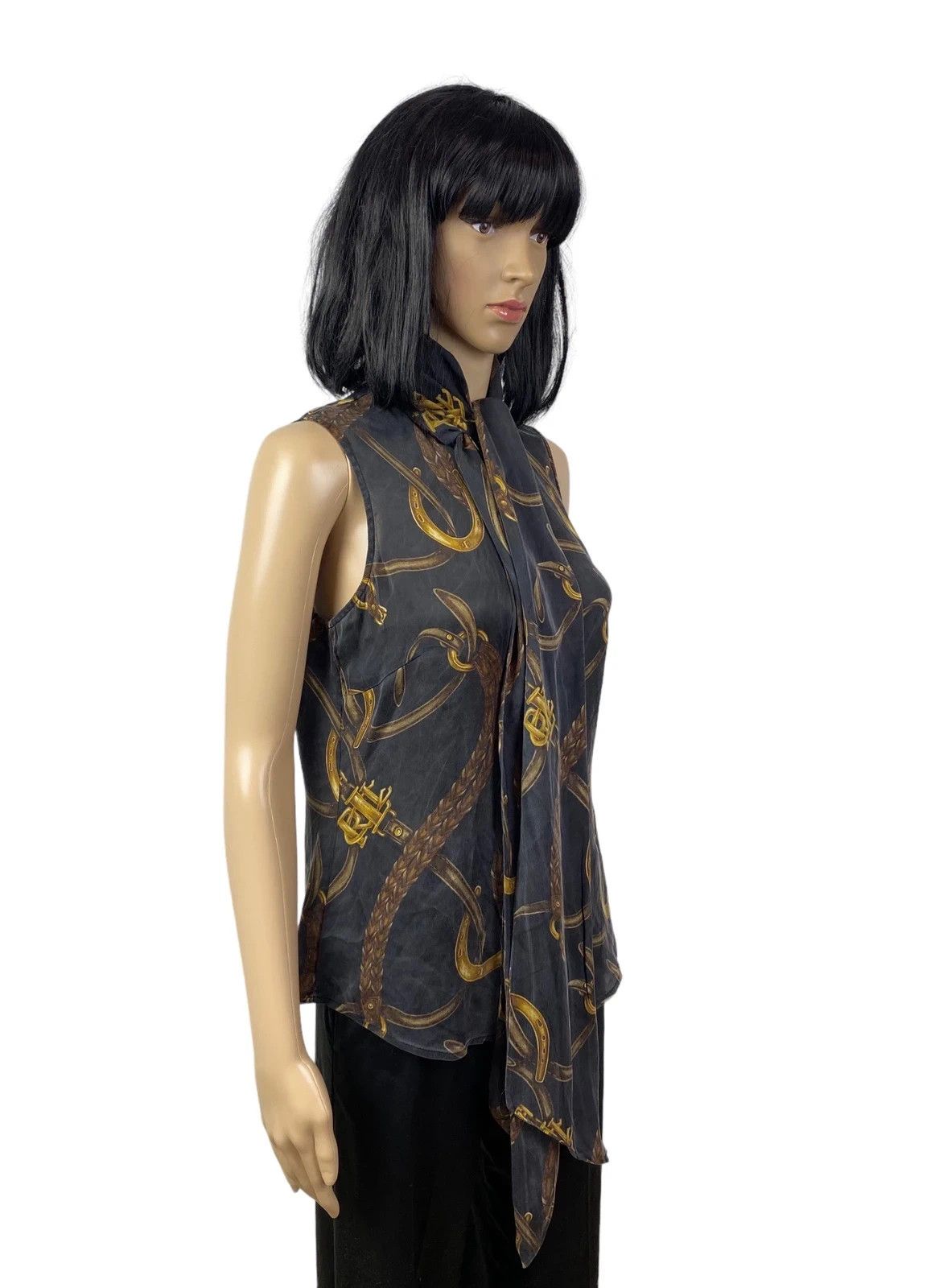 Lauren Ralph Lauren Ptinted Silk Blouse Sleeveless size 6