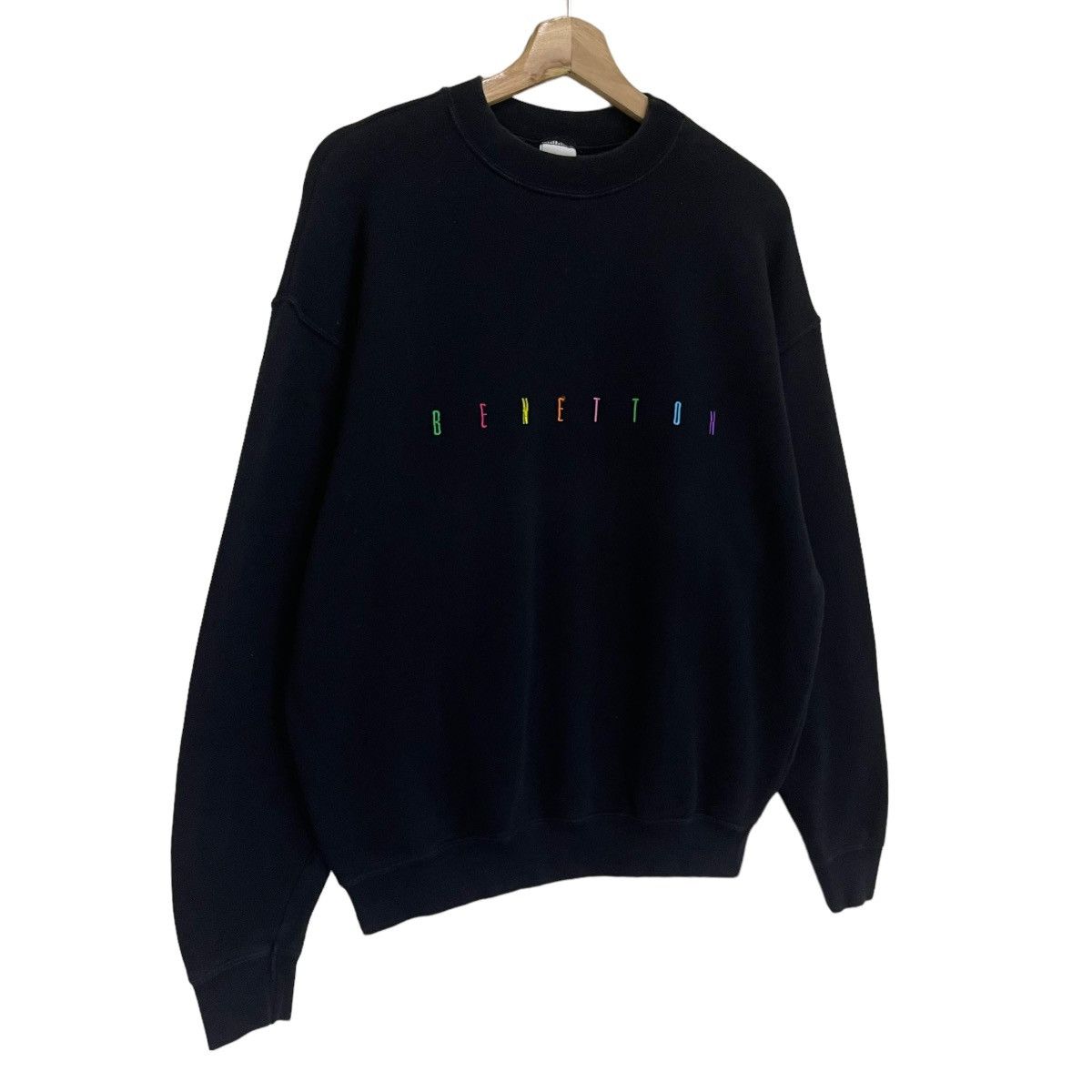 Benetton Vintage 90s Benetton Big Logo Crewneck Sweatshirt Size US M / EU 48-50 / 2 - 2 Thumbnail