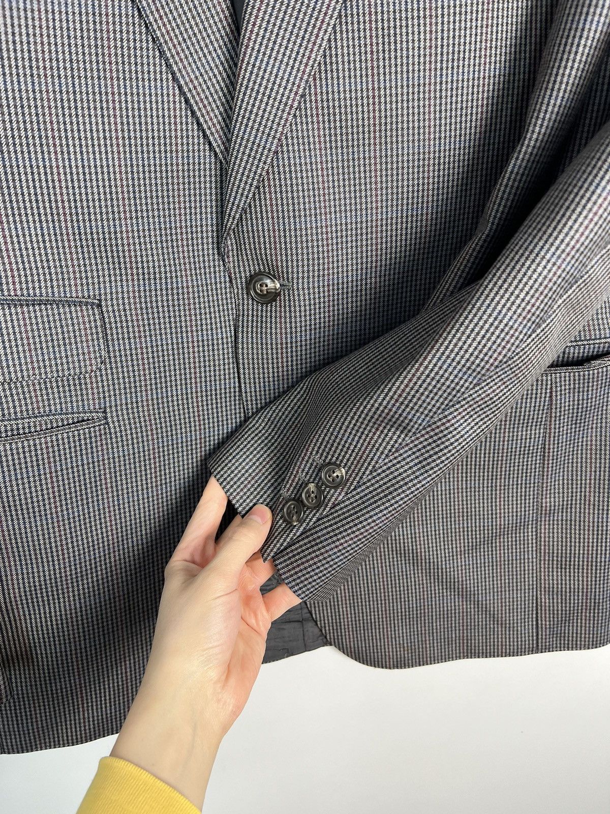 Vintage × Yves Saint Laurent Blazer Yves Saint Laurent 100% Pure New Wool Vintage Size US M / EU 48-50 / 2 - 2 Thumbnail