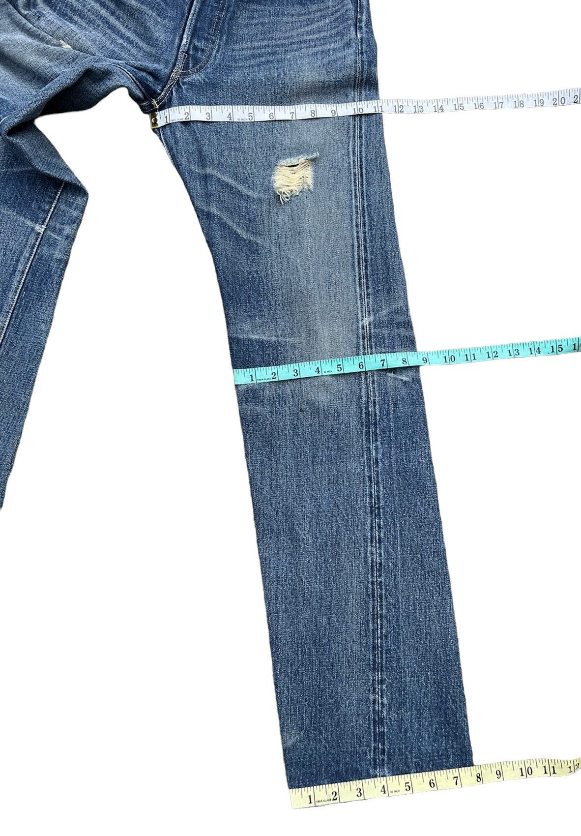 Japanese Brand × Levi's Vintage Clothing × Vintage VTG 2003 LVC 1955 Levi’s 501 XX Rips Denim Selvedge Jeans Size US 30 / EU 46 - 4 Thumbnail