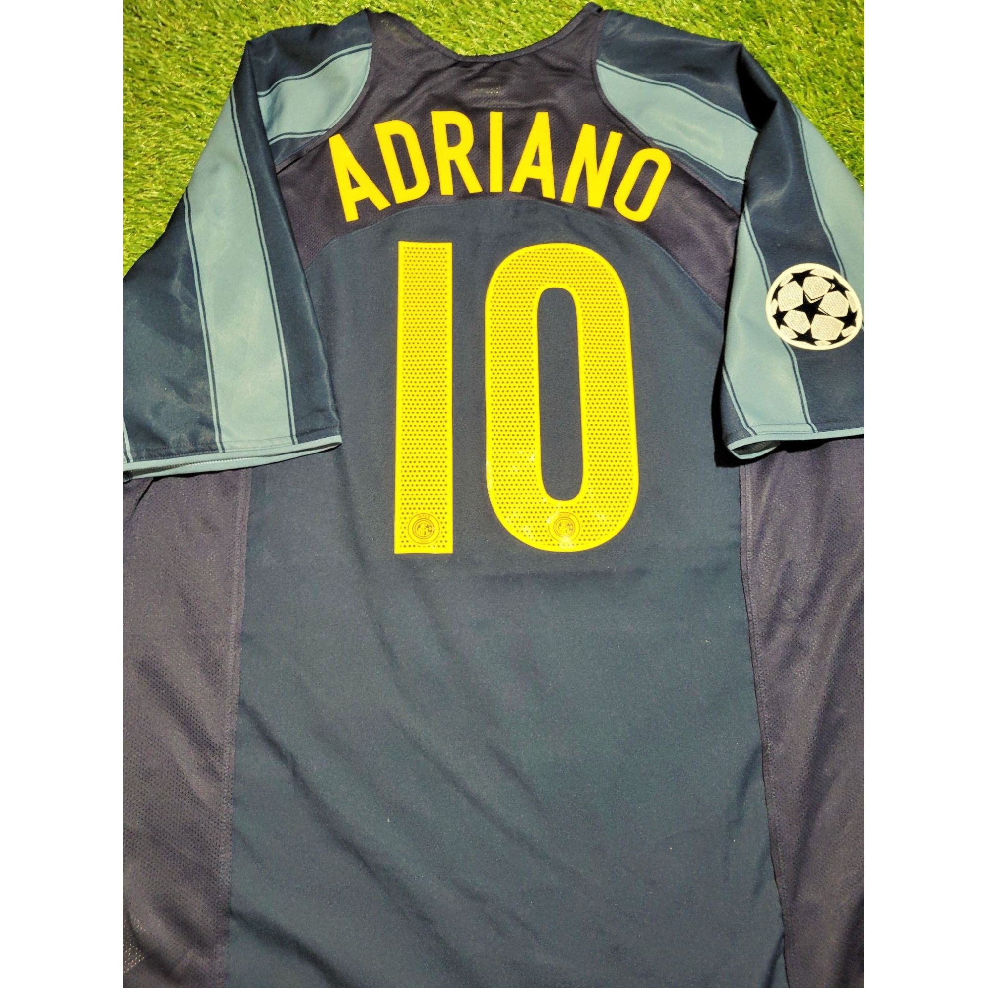 image of Nike Adriano Inter Milan 2004 2005 2006 Third Soccer Jersey XL in Blue, Men's