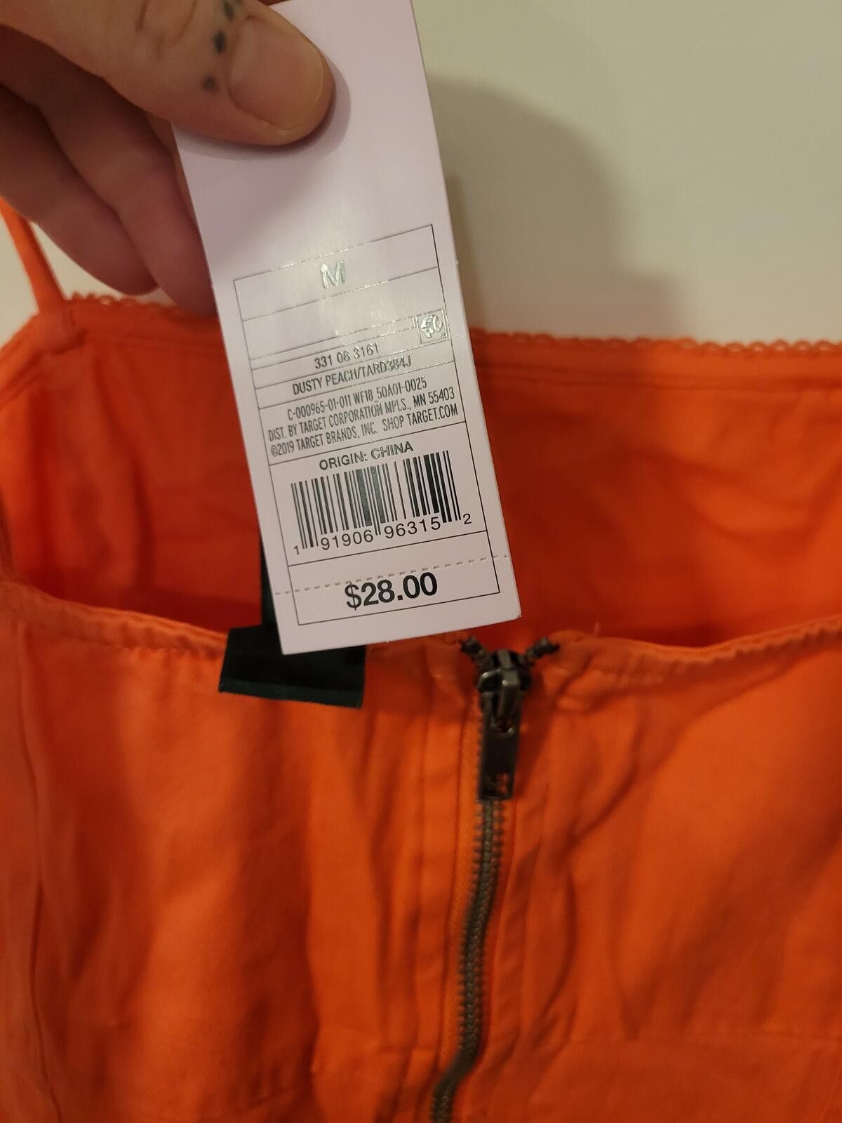 Other Orange Sleeveless Mini Dress with Back Zipper Size M / US 6-8 / IT 42-44 - 3 Thumbnail
