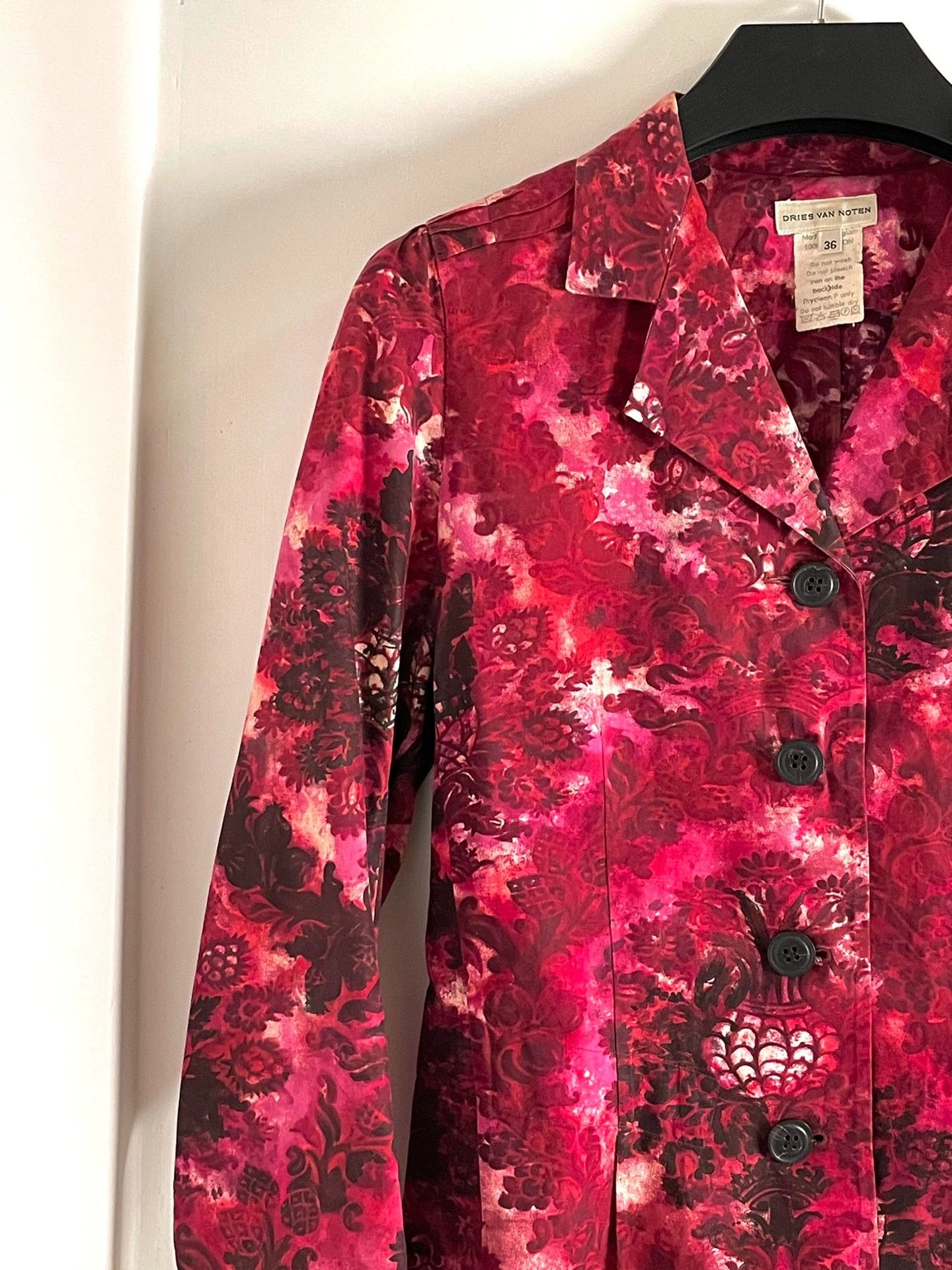 Dries Van Noten Dries Van Noten 1999 Floral Print Short Jacket Size XS / US 0-2 / IT 36-38 - 4 Thumbnail