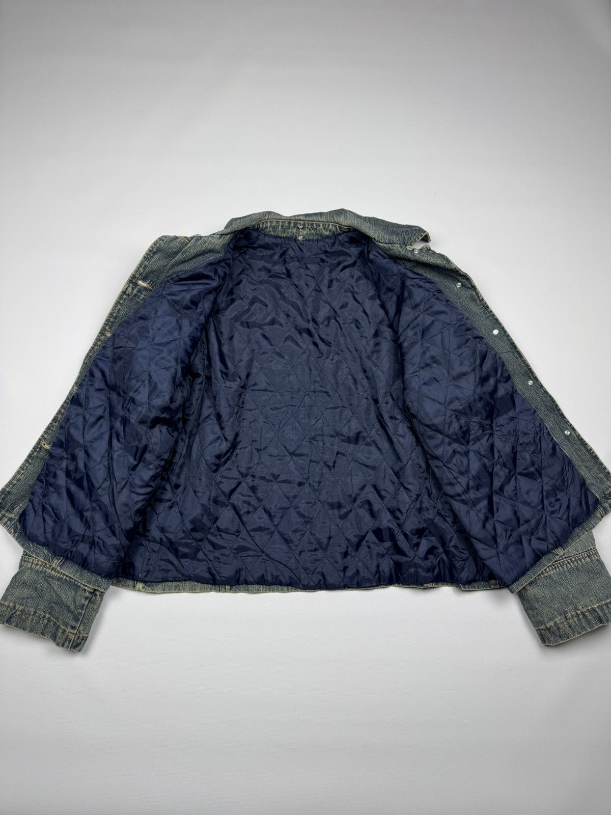 If Six Was Nine Vintage If Six Was Nine Disressed Washed Denim Jacket Size L / US 10 / IT 46 - 8 Thumbnail