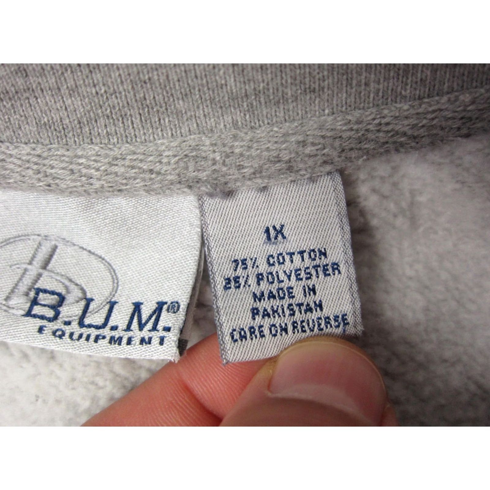 Vintage VINTAGE B.U.M Equipment Sweatshirt Womens Plus 1X Gray Fleece Pullover Ladies 90s Size XL / US 12-14 / IT 48-50 - 6 Thumbnail