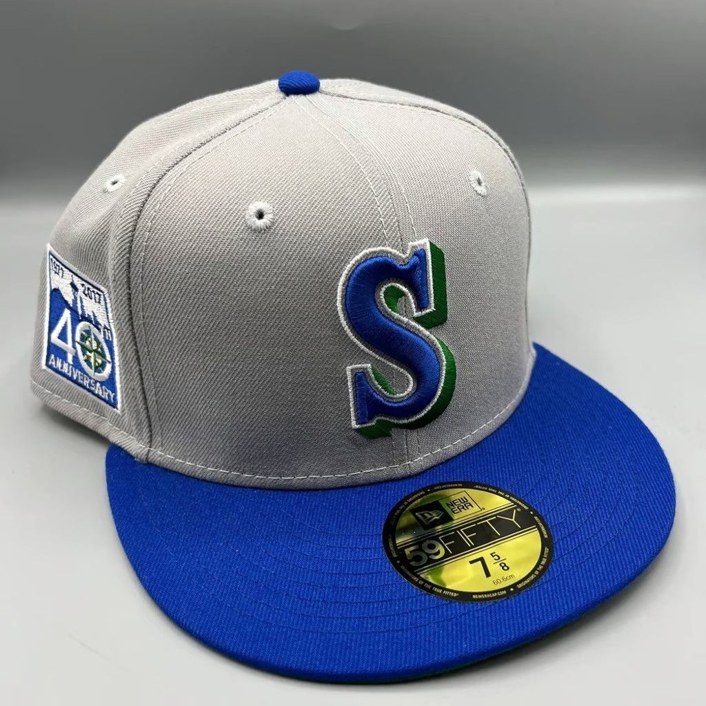 New Era Seattle Mariners Hat Men 7 5/8 59Fifty New Era Fitted Cap Size ONE SIZE - 1 Thumbnail